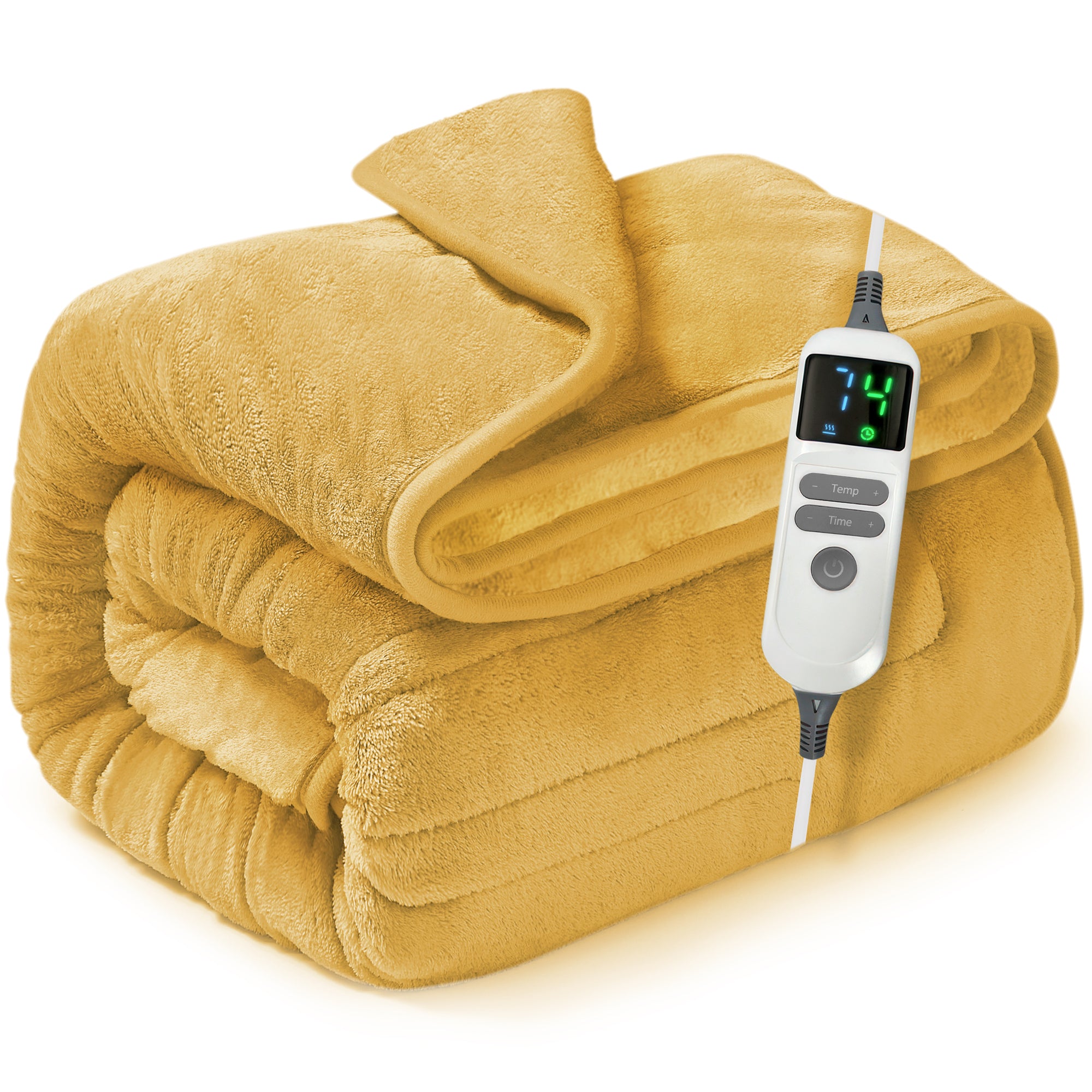 Wärmer Electric Heated Throw Blanket Digital Controller Timer, 9 Heat Setting, Auto Shutoff