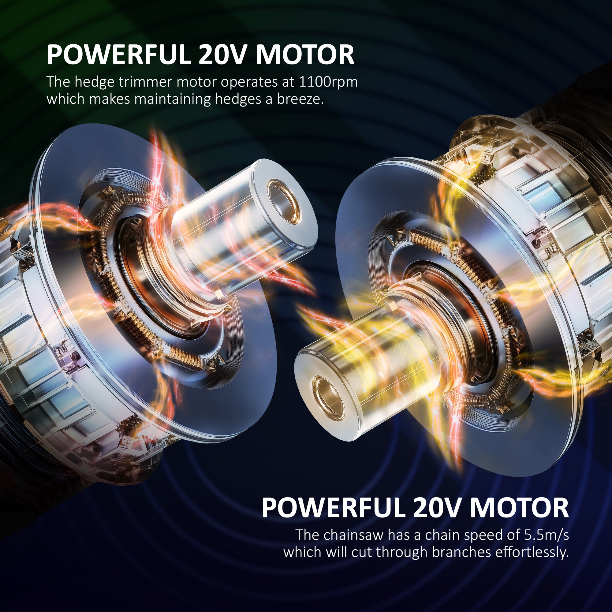 NETTA Cordless 4 in 1 Pole & Handheld Hedge Trimmer and Chainsaw, 20V MAX, Battery & Charger Included, 2.5m Long Reach Telescopic