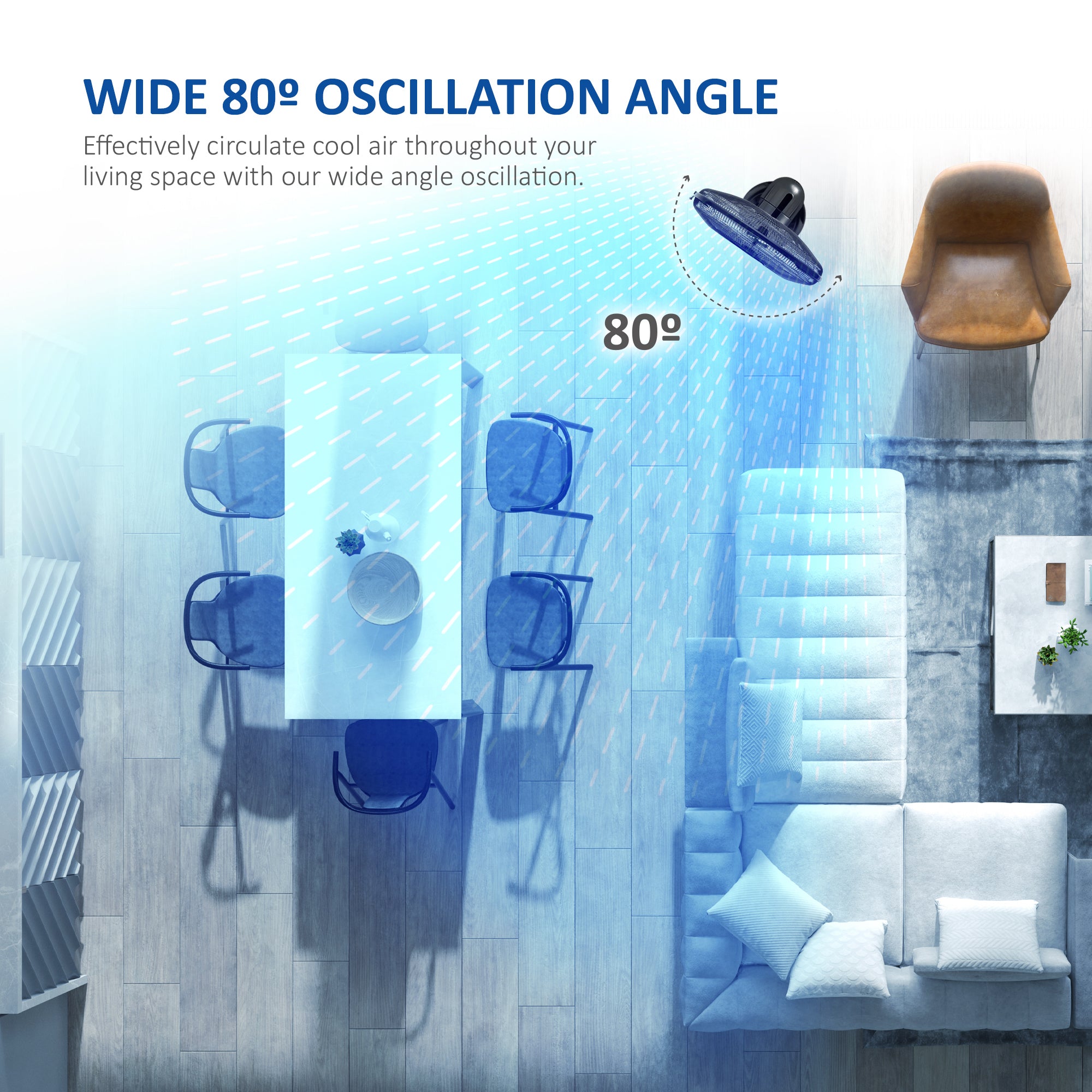 NETTA 16 Inch 3-Blade Standing Fan