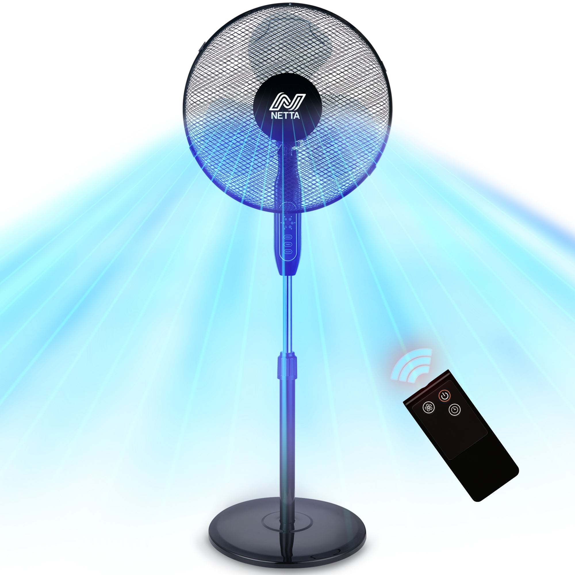 NETTA 16 Inch Pedestal Fan With Remote Control