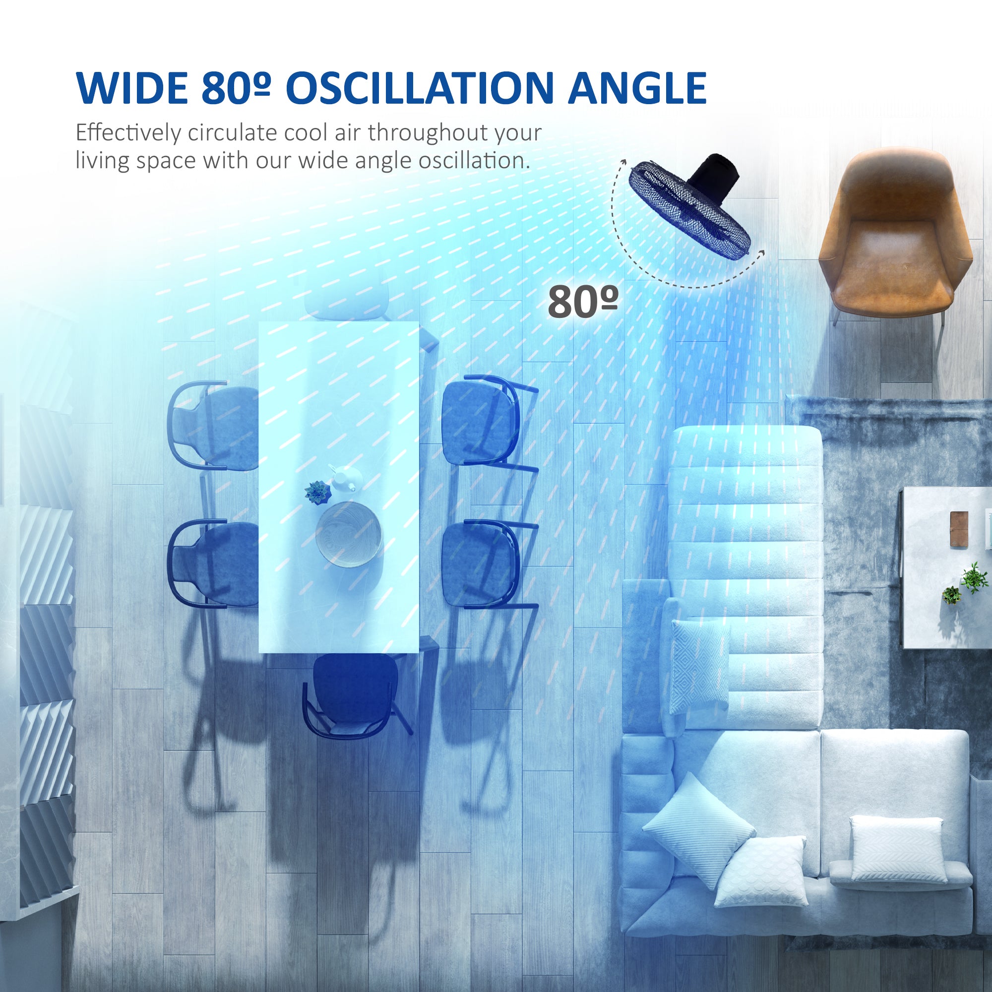 NETTA 16 Inch Pedestal Fan With Remote Control