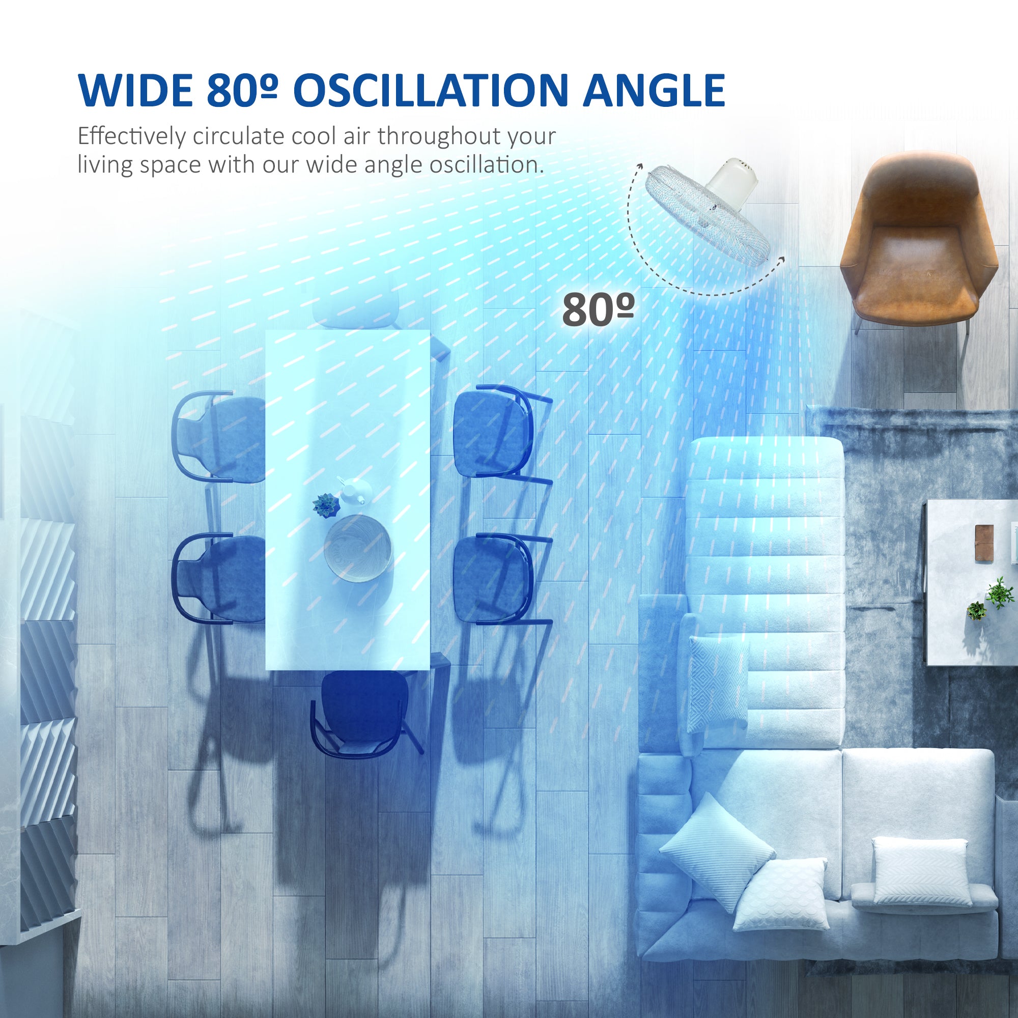 NETTA 16 Inch Pedestal Fan With Remote Control