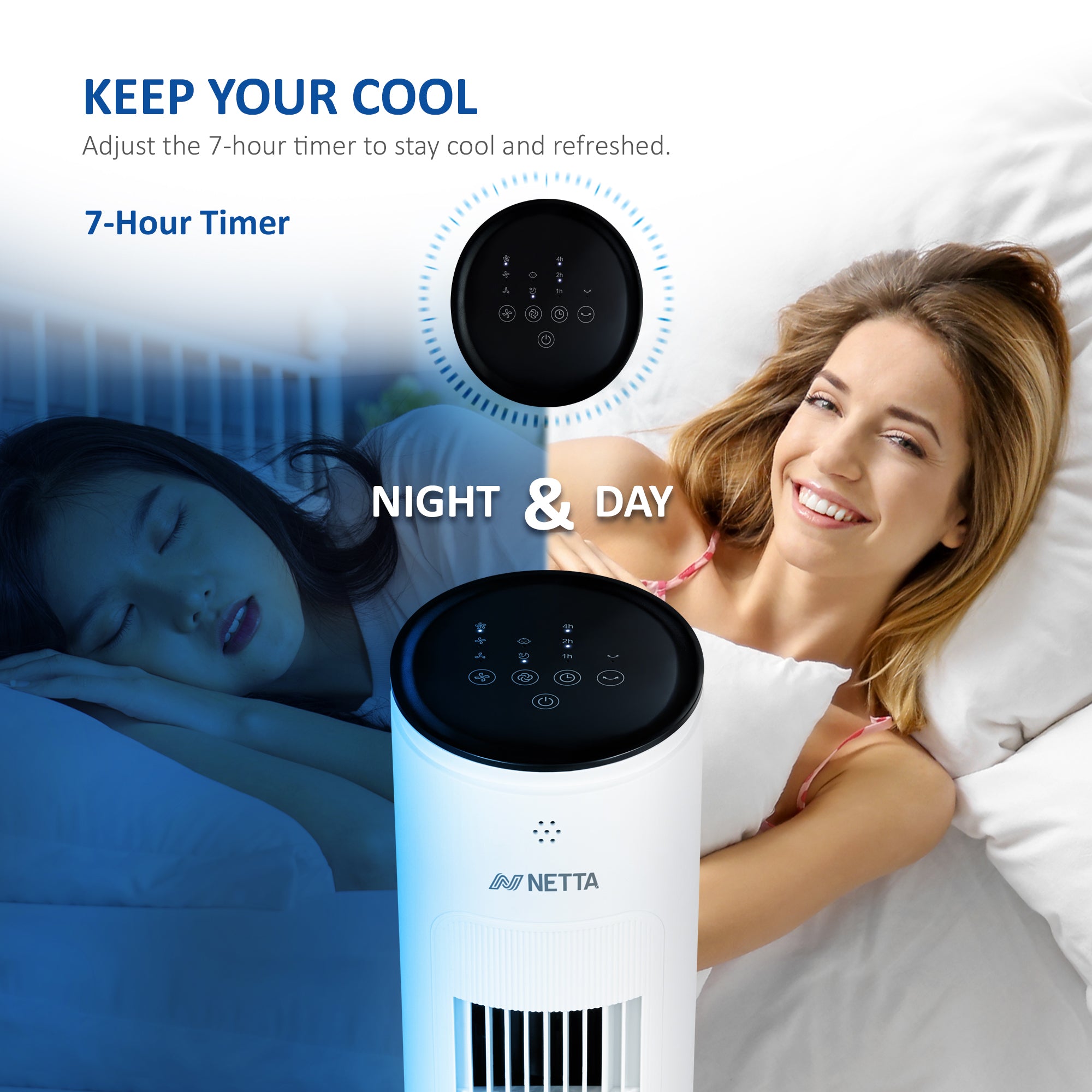 NETTA 42 Inch Tower Fan with Remote Control