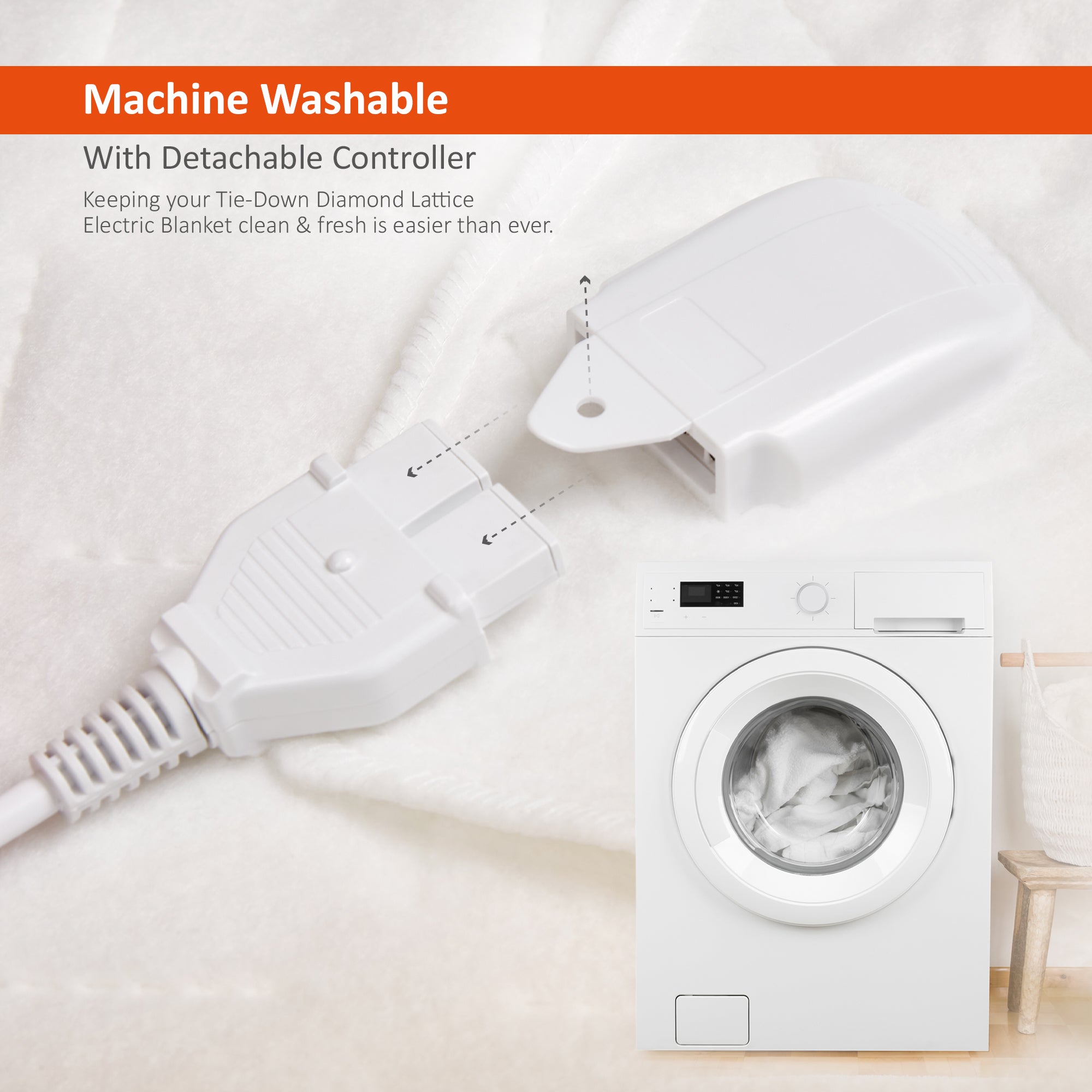 Wärmer Diamond Lattice Tie Down Electric Heated Blanket