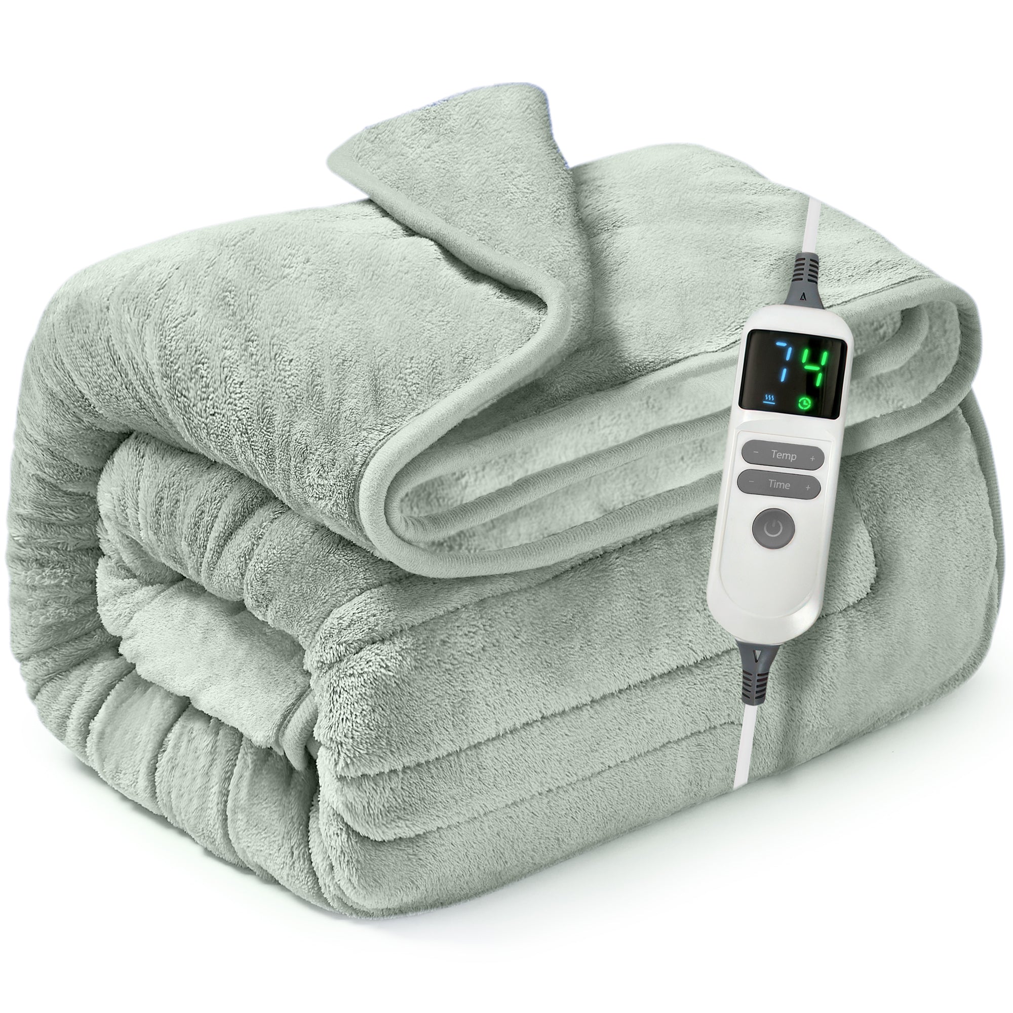 Wärmer Electric Heated Throw Blanket Digital Controller Timer, 9 Heat Setting, Auto Shutoff