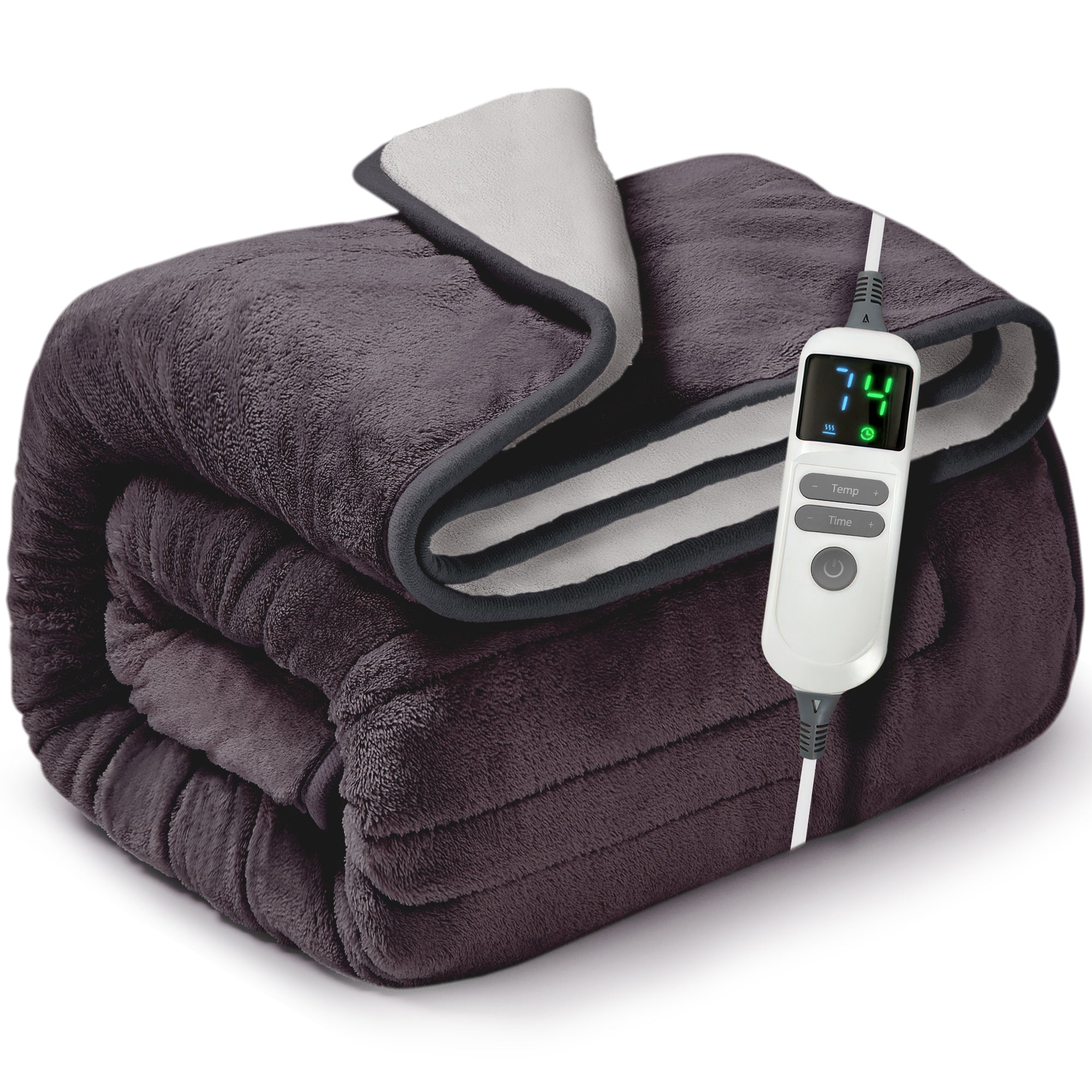 Wärmer Electric Heated Throw Blanket Digital Controller Timer, 9 Heat Setting, Auto Shutoff