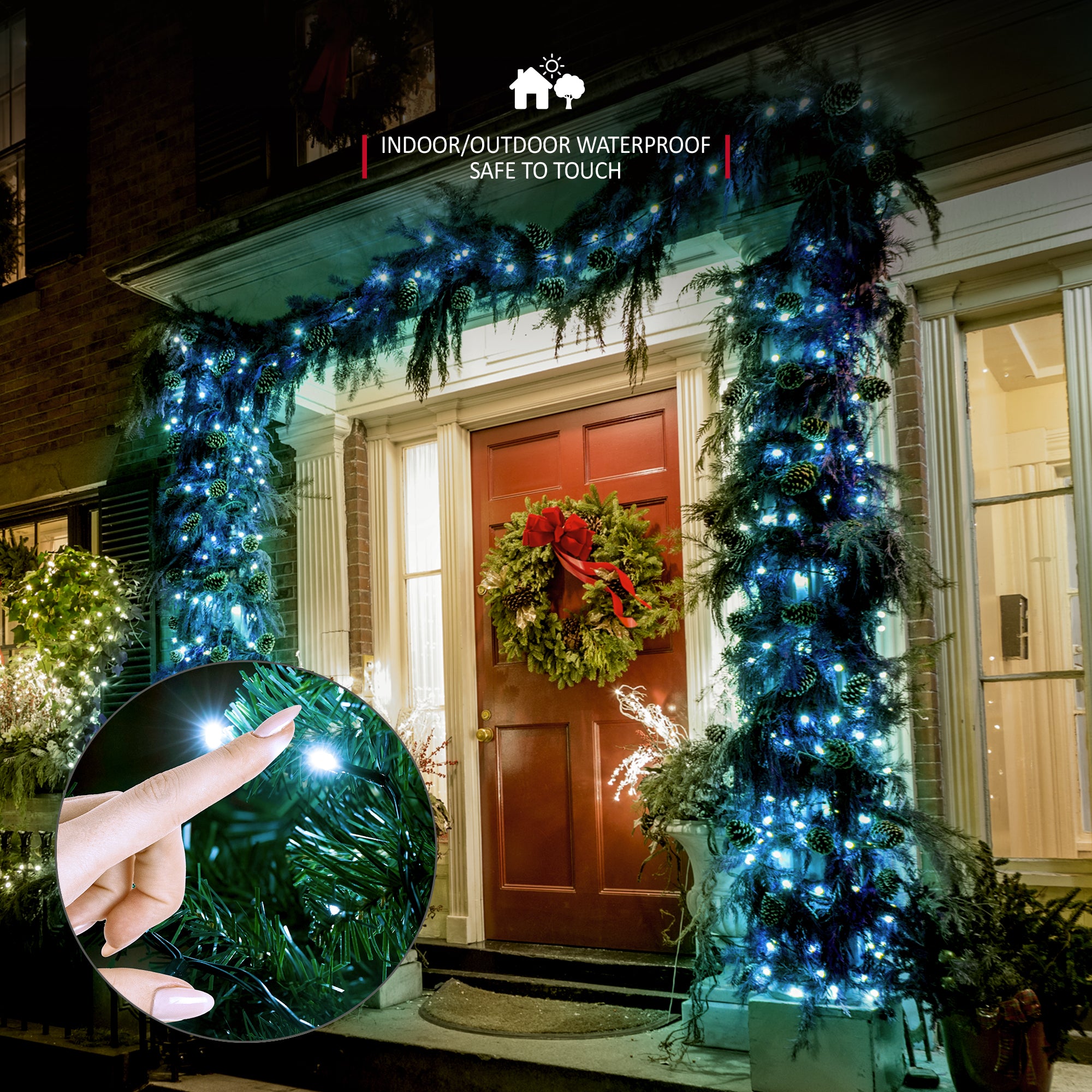 NETTA Battery Operated 100 LED 10M Christmas Tree Fairy Lights with Timer - 8 Different Mode String Lights