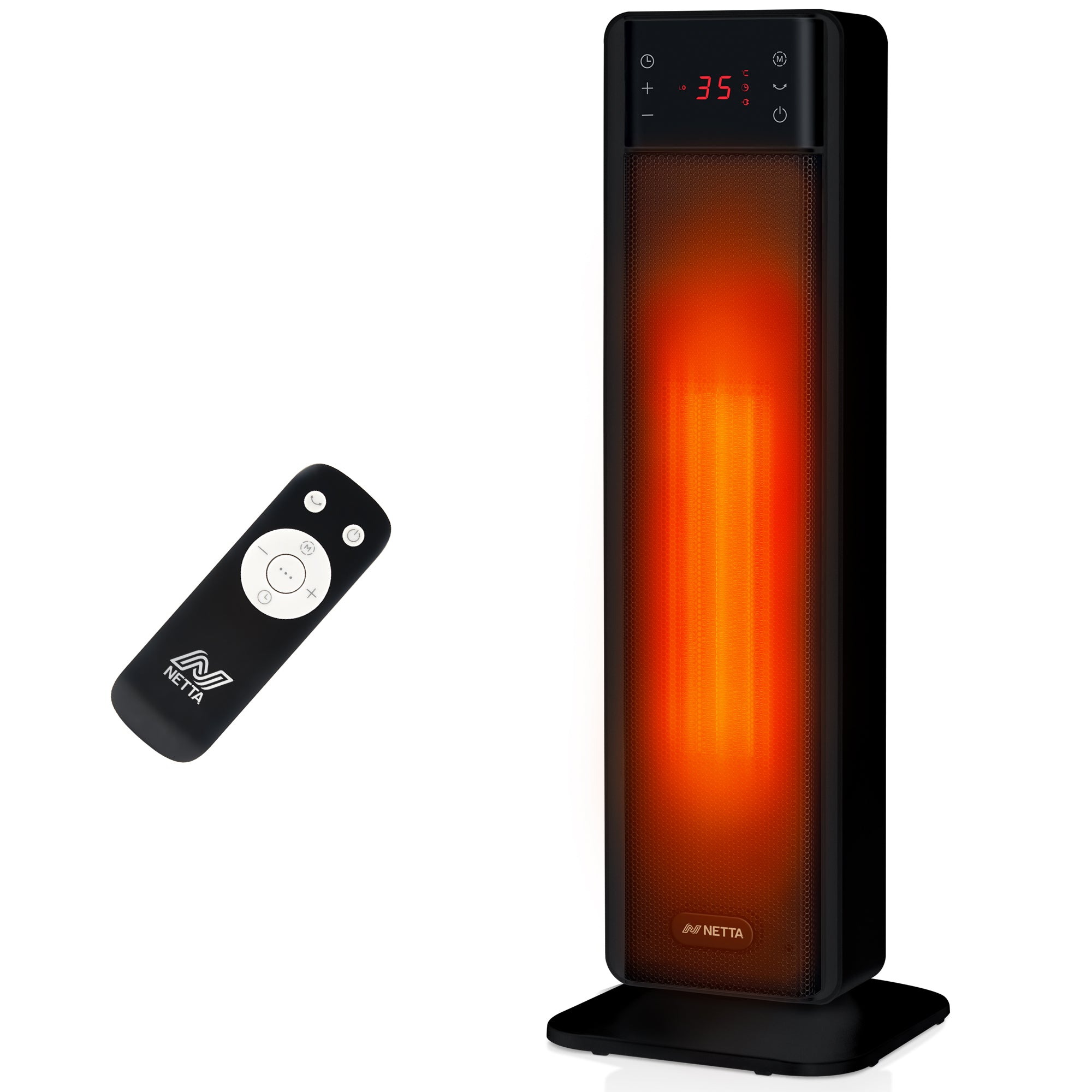 NETTA Tall Ceramic Tower Heater 2000W, Portable Electric Heater with Remote