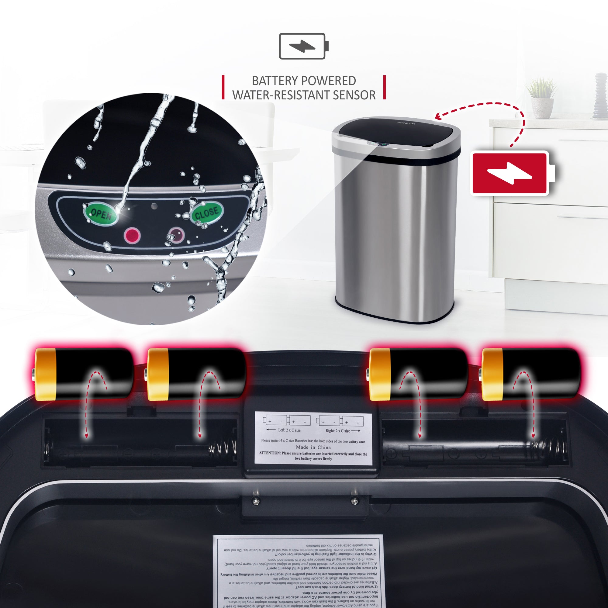 NETTA Sensor Bin - Stainless Steel - 50L