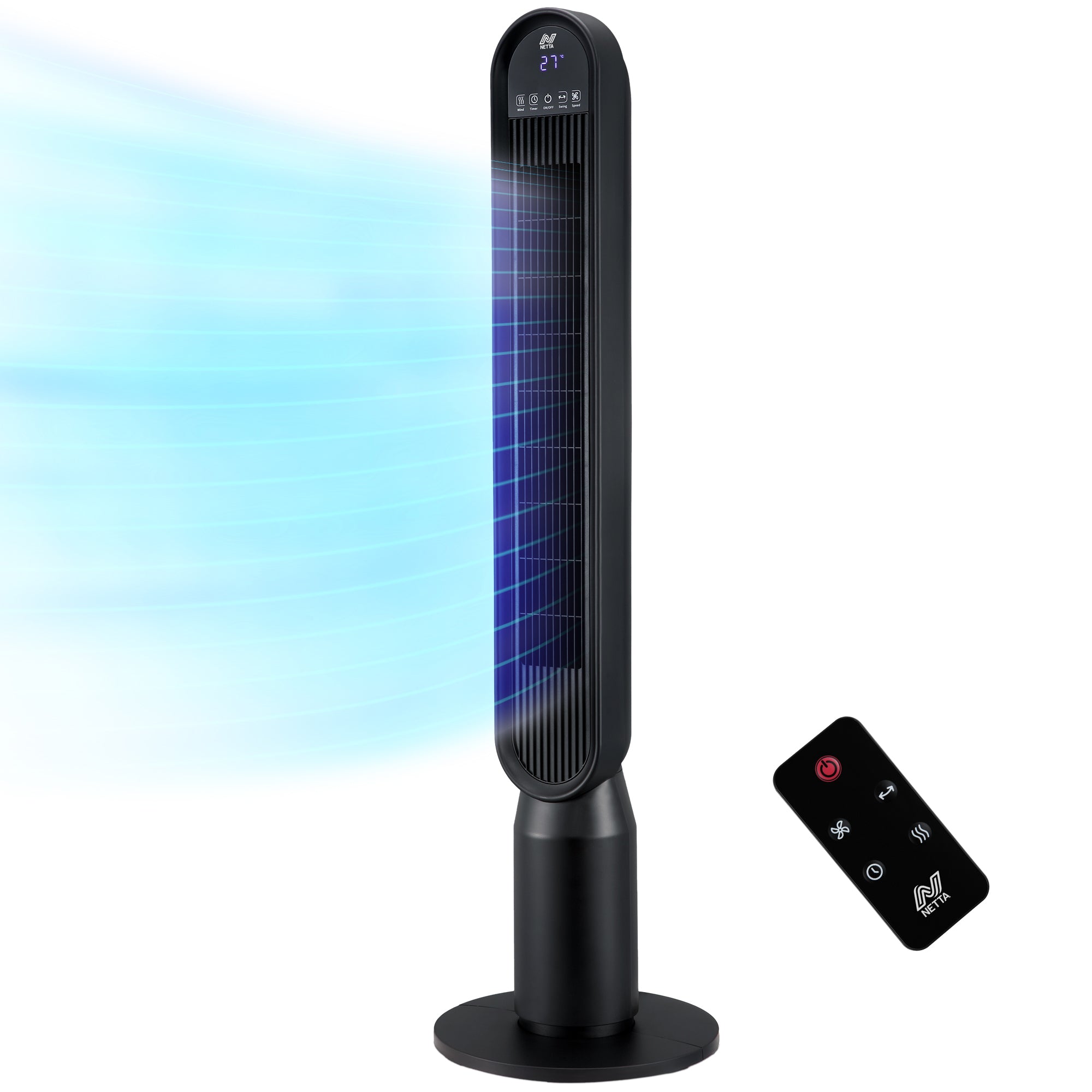 NETTA 42 Inch Tower Fan with LED Display, Timer and Remote Control