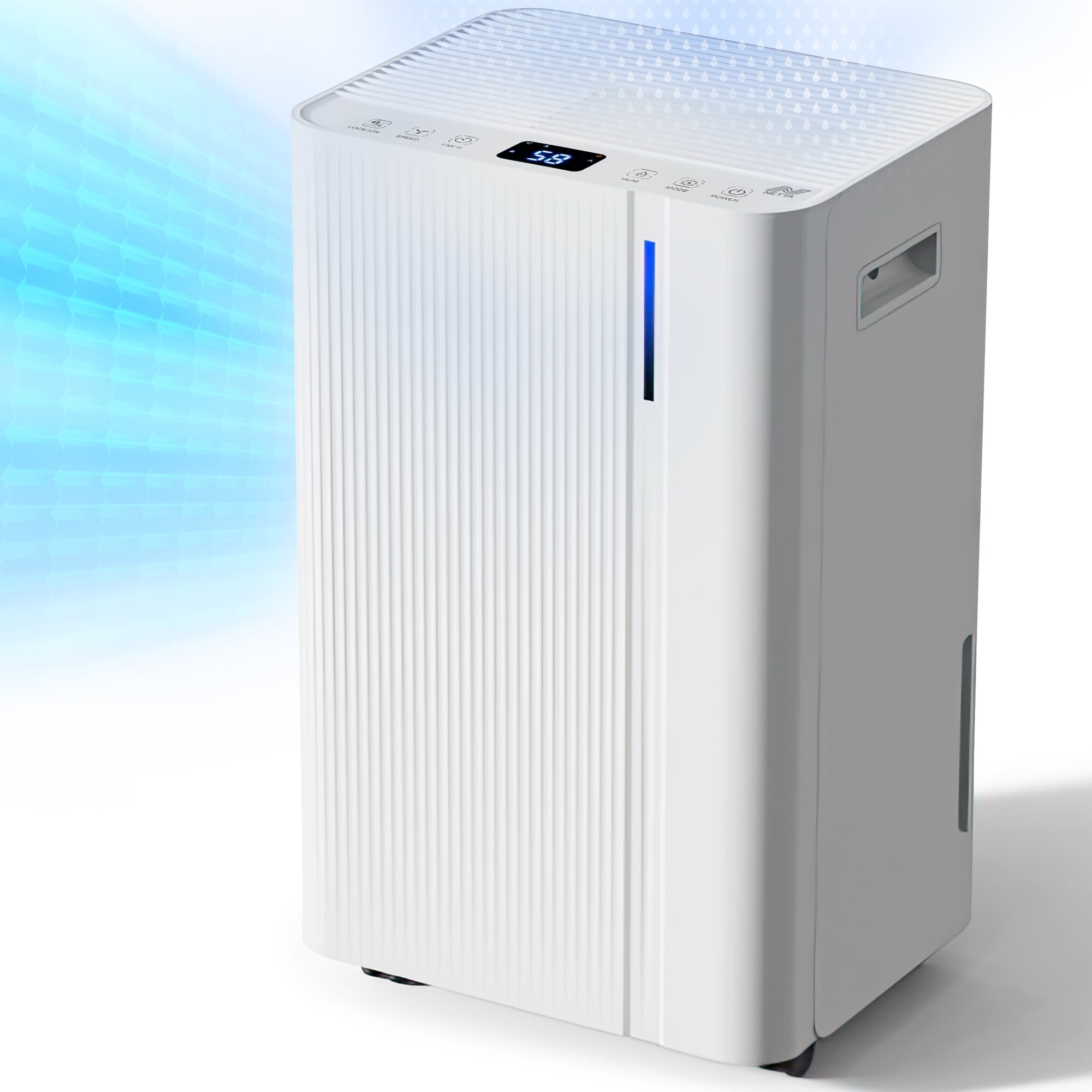 NETTA Quiet Dehumidifier, Poweful Mould Remover & Laundry Drying with 24-Hour Timer and Sleep Mode for Damp, Mould and Condensation