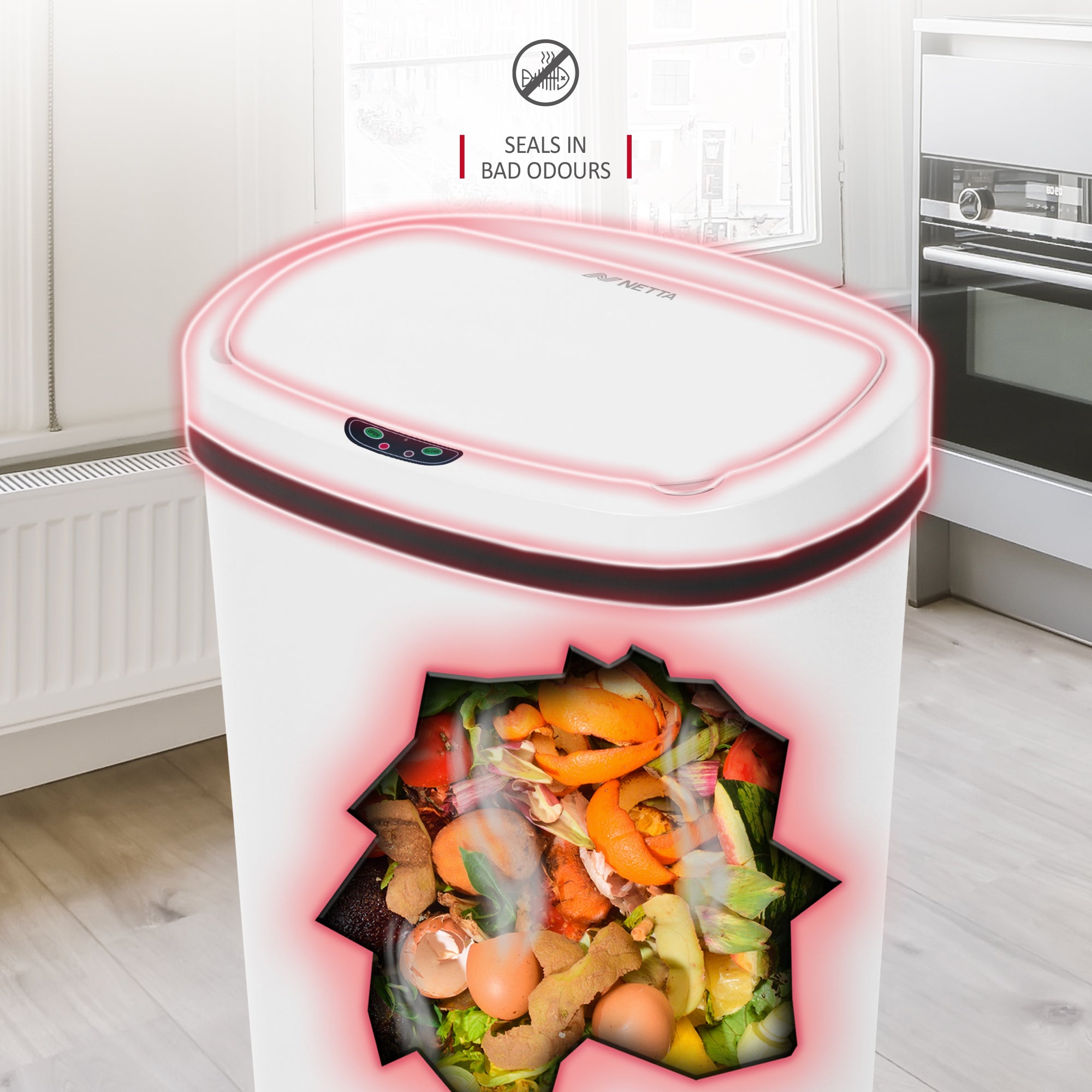 NETTA 50L Plastic Sensor Bin for Kitchen