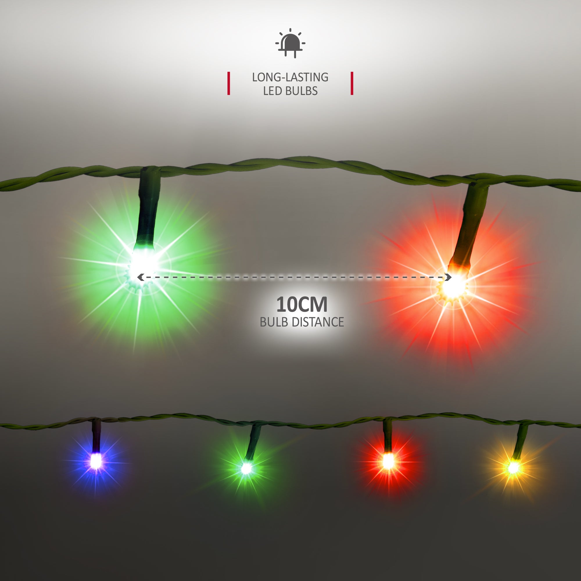 NETTA Battery Operated 100 LED 10M Christmas Tree Fairy Lights with Timer - 8 Different Mode String Lights