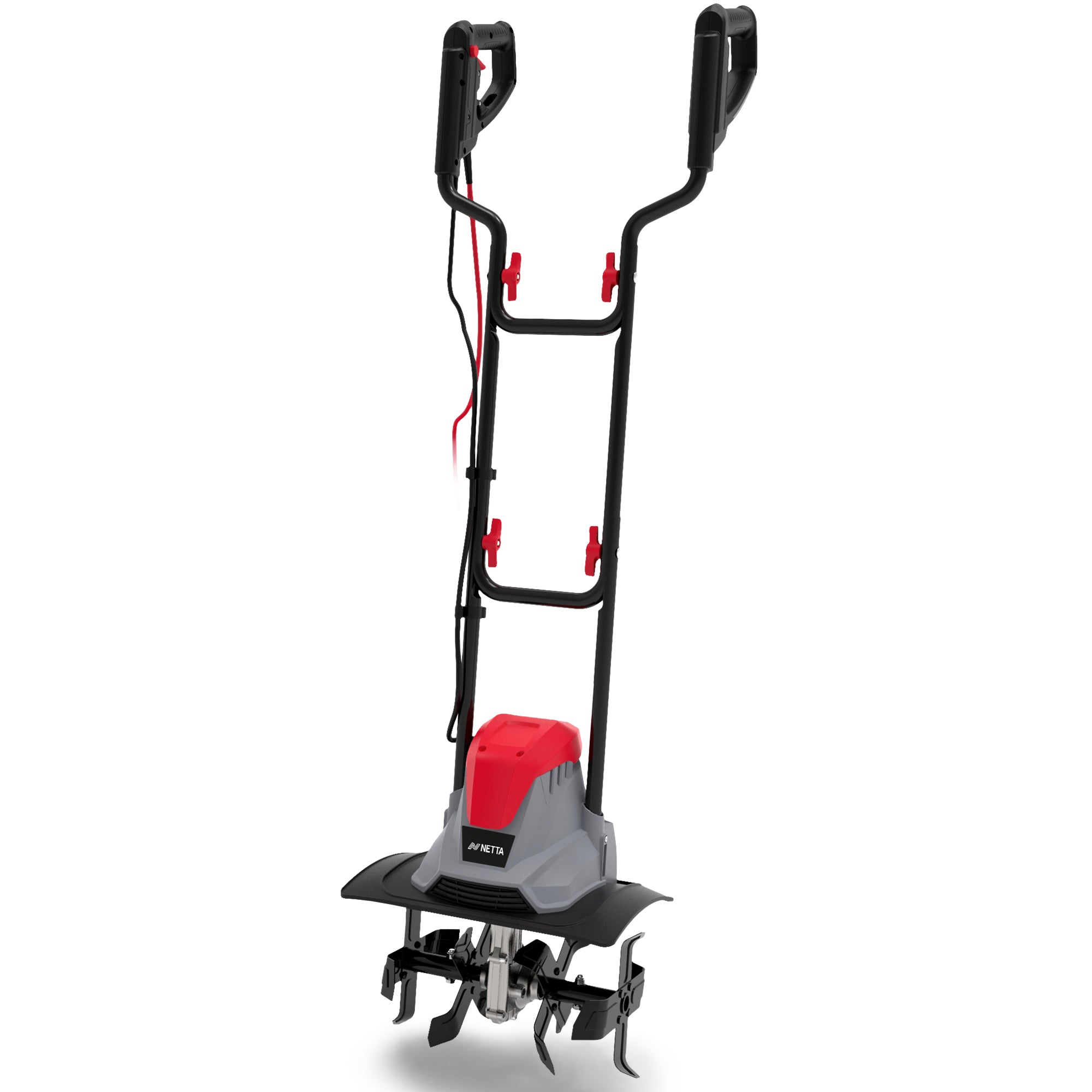 NETTA 1200W Electric Tiller – Soil Cultivator for Home Gardens, 36cm Wide, 22cm Deep, 10m Cable, Lightweight & Easy to Handle