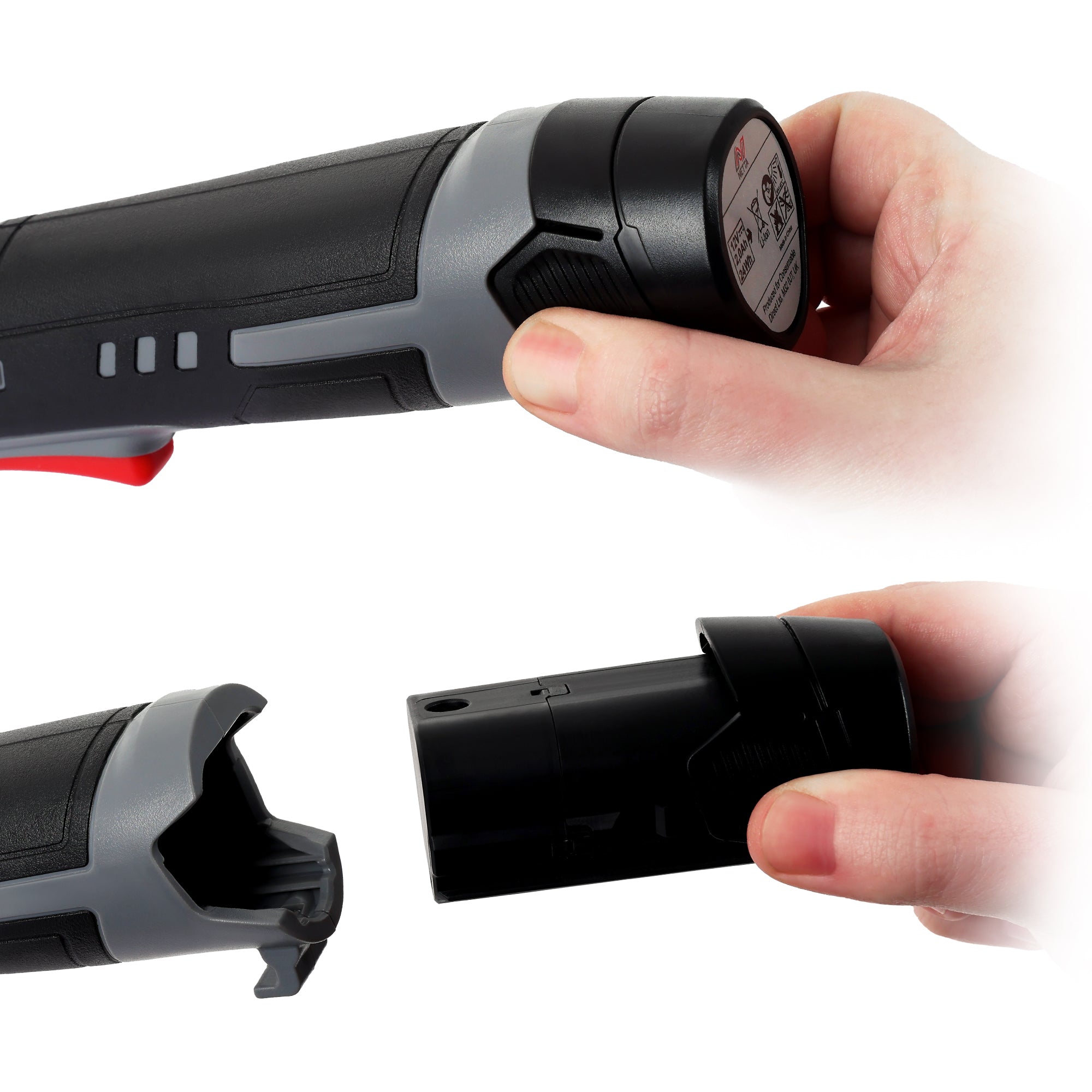 NETTA 12V Cordless Pole Hedge Trimmer - 2.35m Long-Reach Telescopic - Adjustable Head