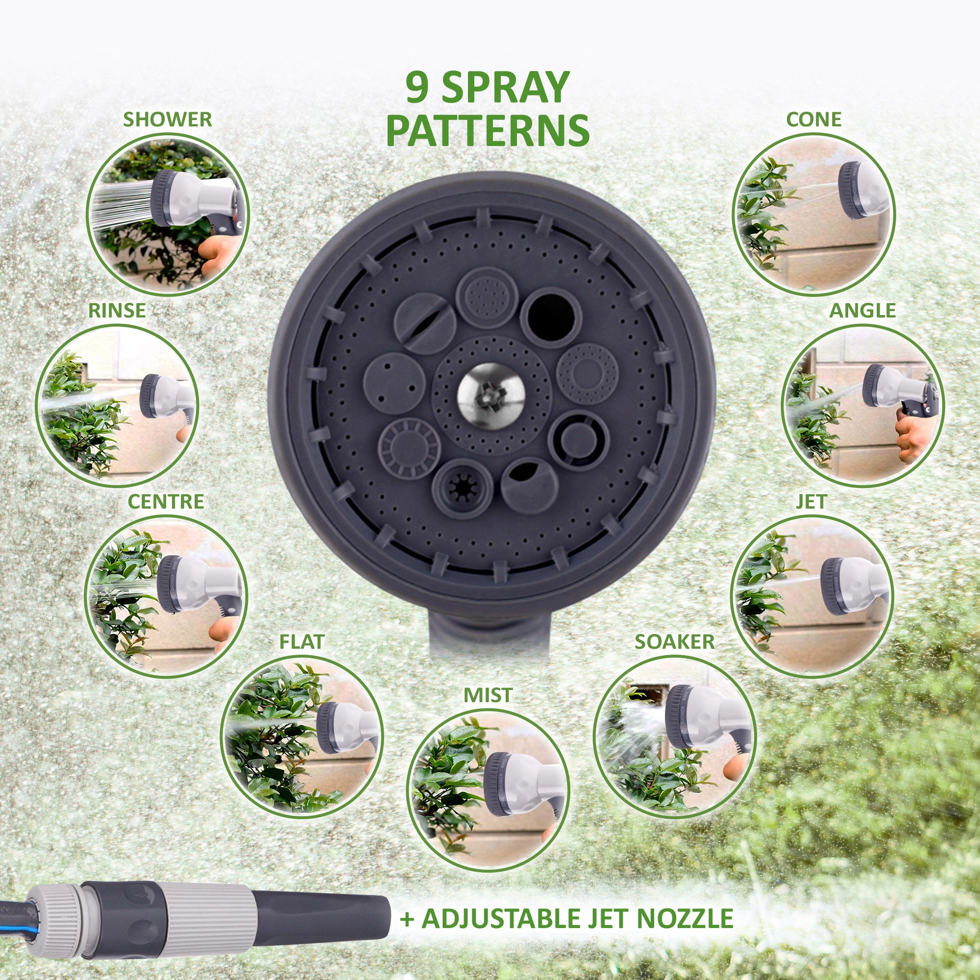 NETTA Retractable Hose Reel with Auto Rewind & 180° Swivel