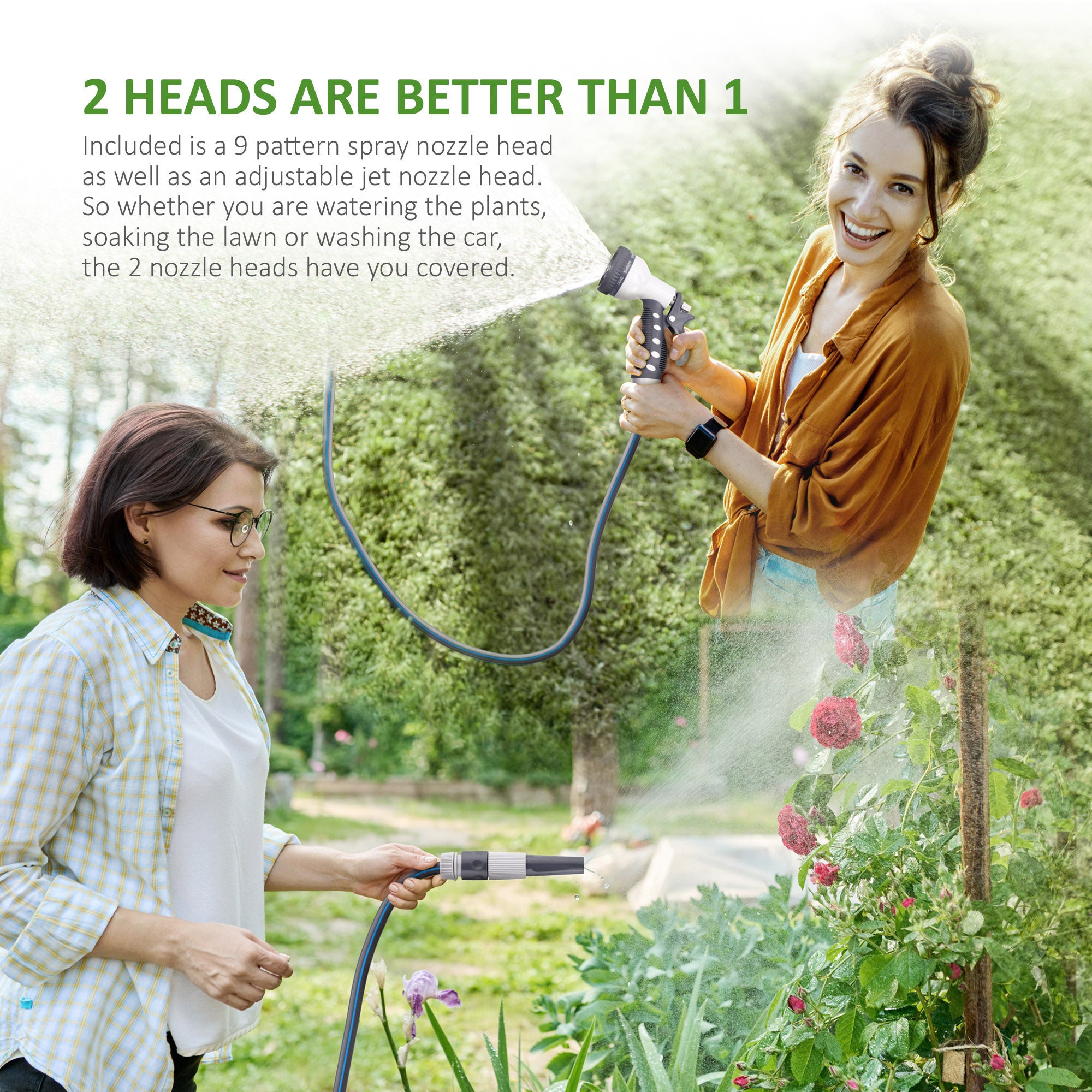 NETTA Retractable Hose Reel with Auto Rewind & 180° Swivel