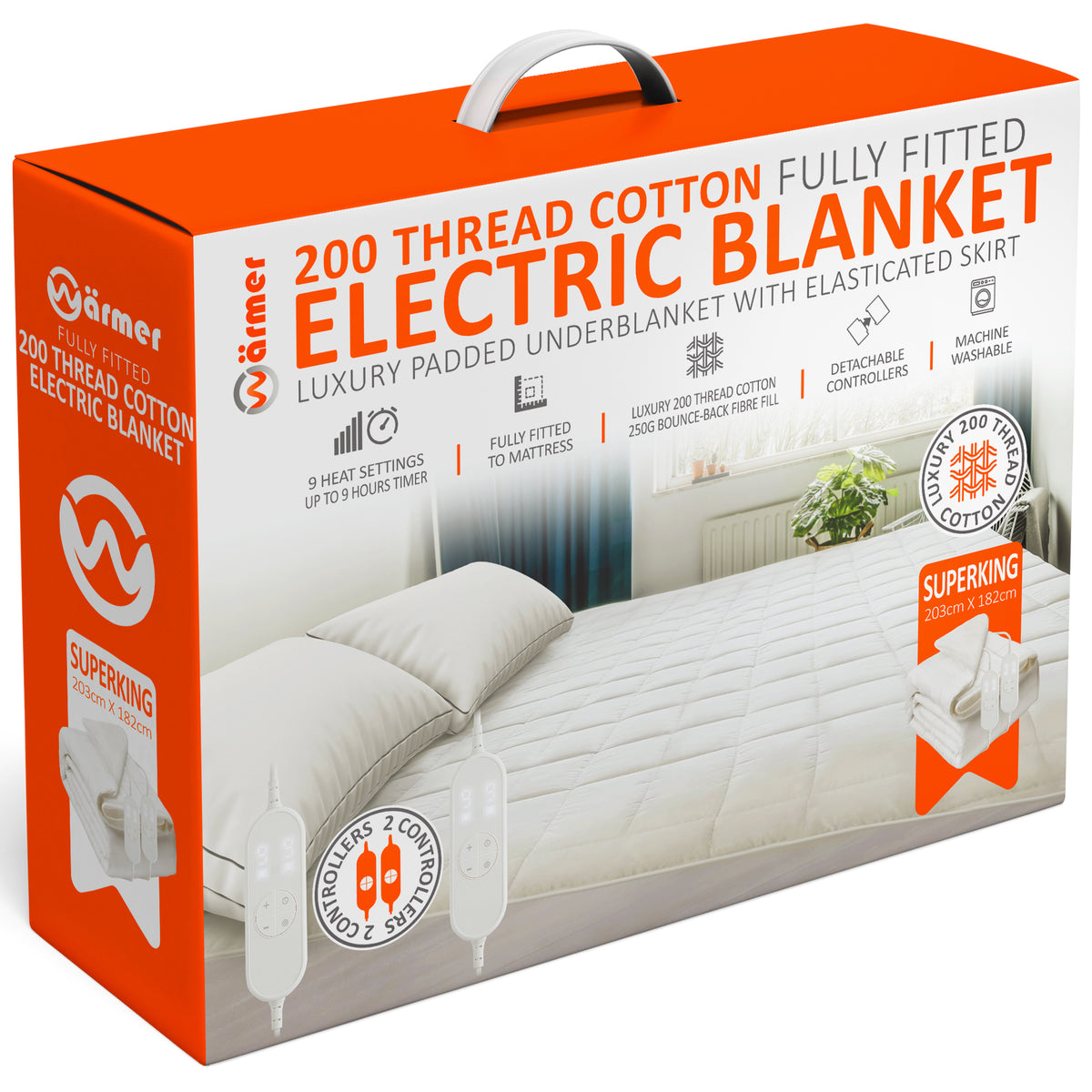 Wärmer 200 Thread Cotton Fully Fitted Electric Blanket