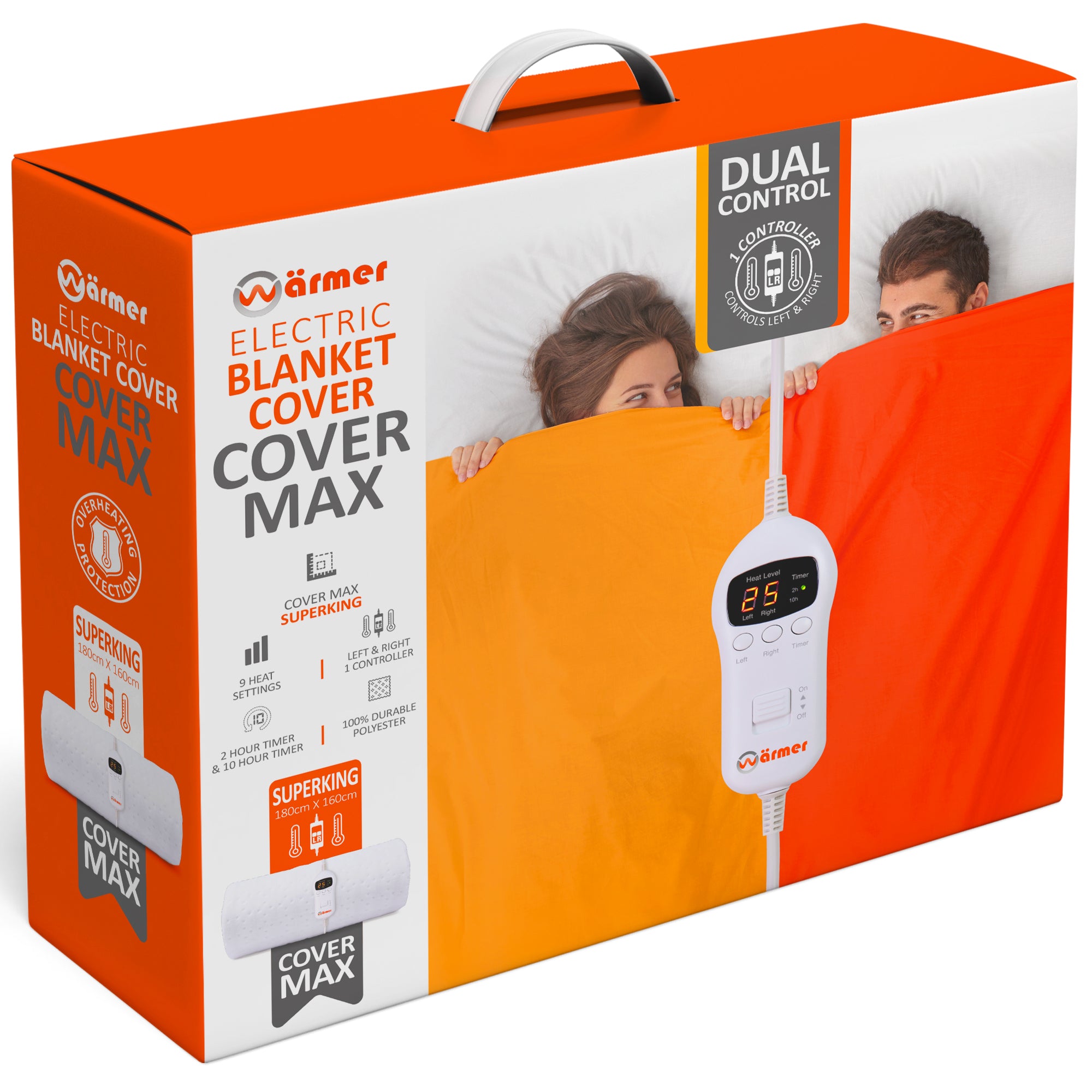 Wärmer 'Cover Max' Electric Blanket Maximum Coverage, Dual Heating Zones, 9 Heat Settings & Timer