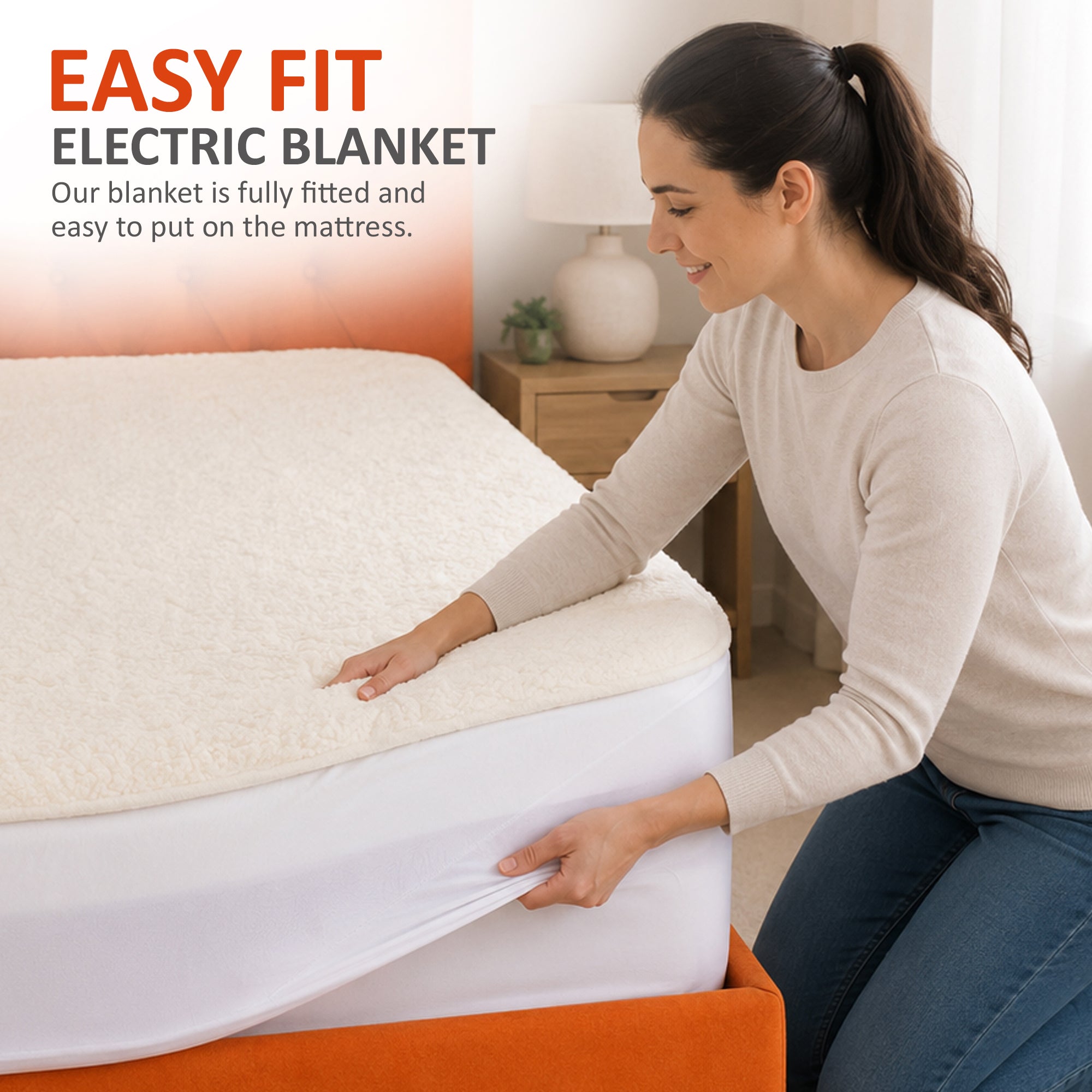 WÄRMER Luxury Fleece Electric Blanket – Fully Fitted Heated Mattress Cover, Dual Controller, Machine Washable