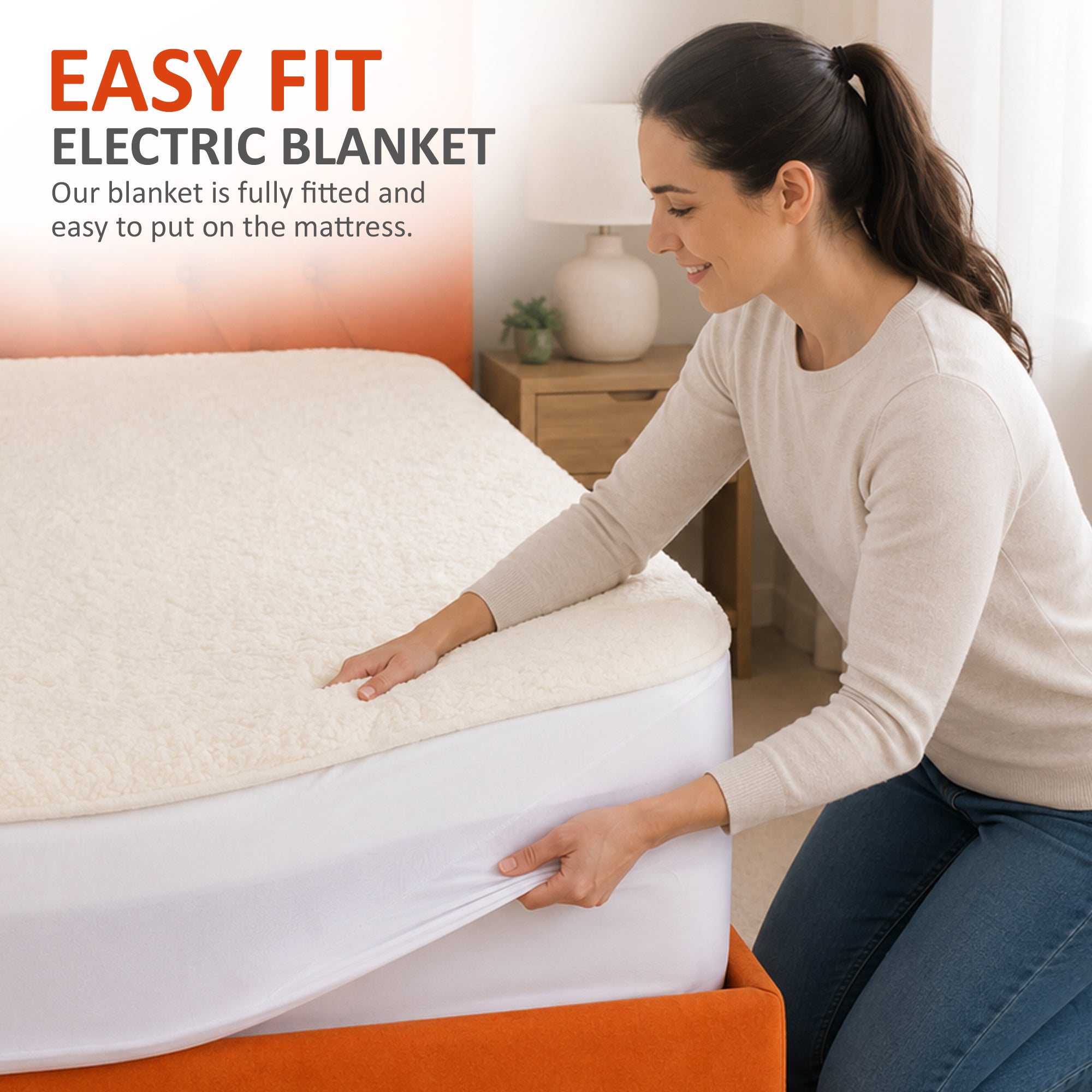 WÄRMER Luxury Fleece Electric Blanket – Fully Fitted Heated Mattress Cover, Dual Controller, Machine Washable