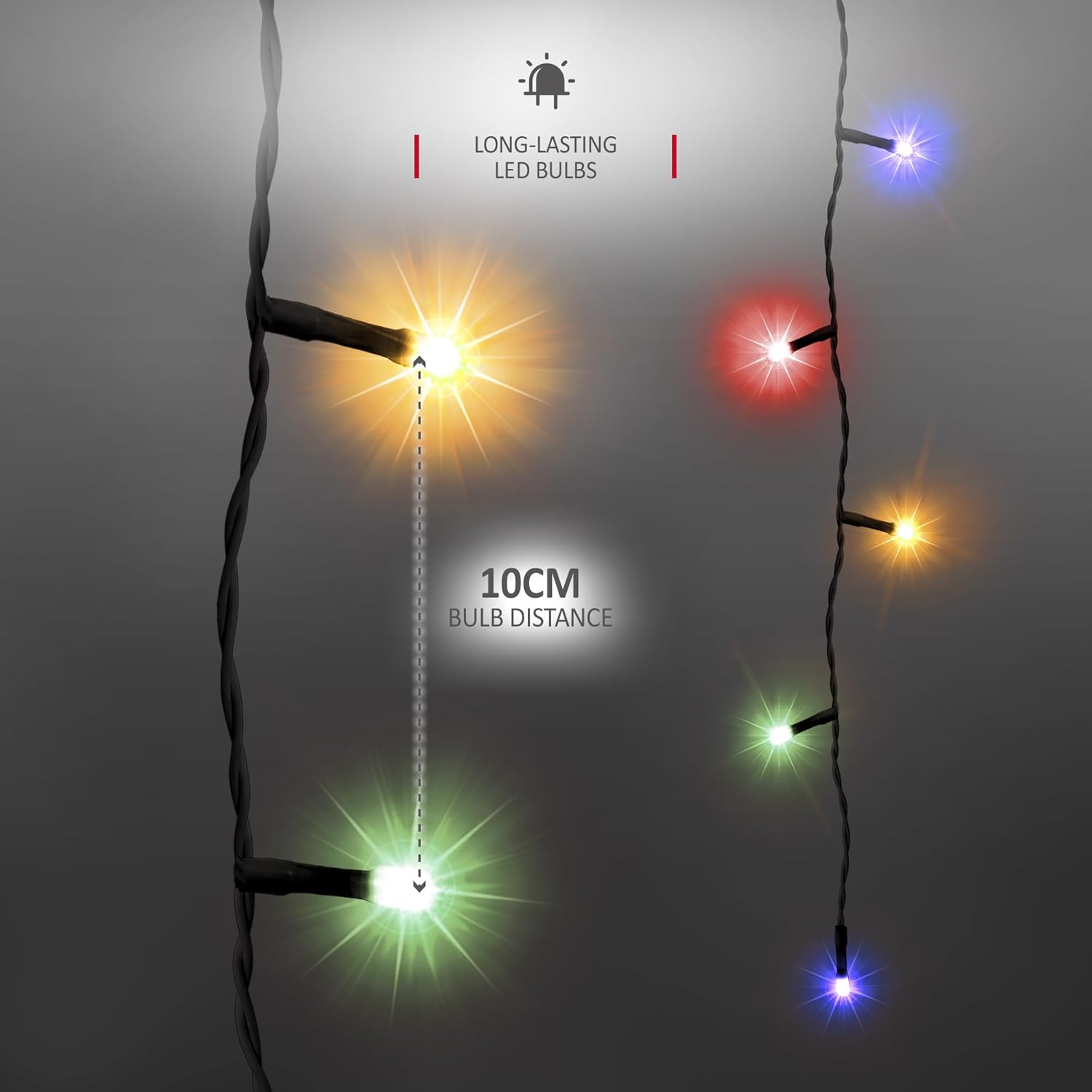 VeryMerry Christmas Cone Tree Warm White for Indoor Outdoor Use, LED Light Pre Lit With Auto-Off Timer, 8 Lighting Modes