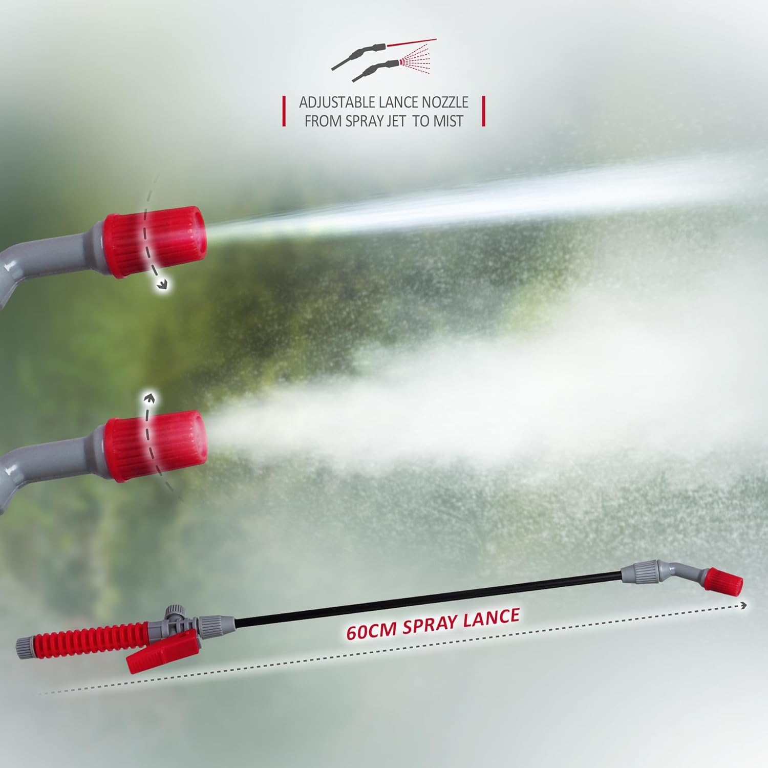 NETTA Garden Sprayer Pressure Pump Sprayer for Weed Killer, Patio Cleaning, Fertilizer, Pesticides, Fungicides, Water Car Cleaning