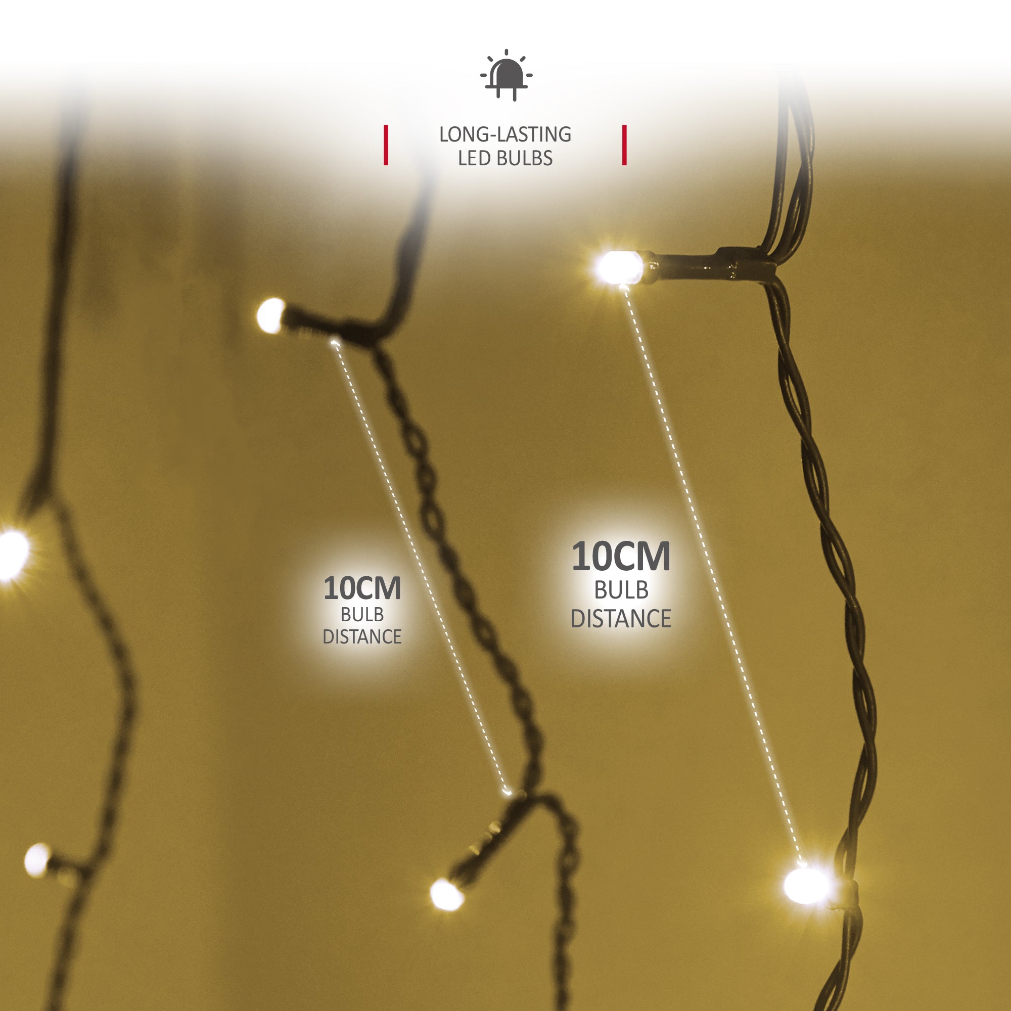 NETTA LED Icicle Lights Outdoor Christmas Lights 8 Hours On Timer, 8 Lighting Modes