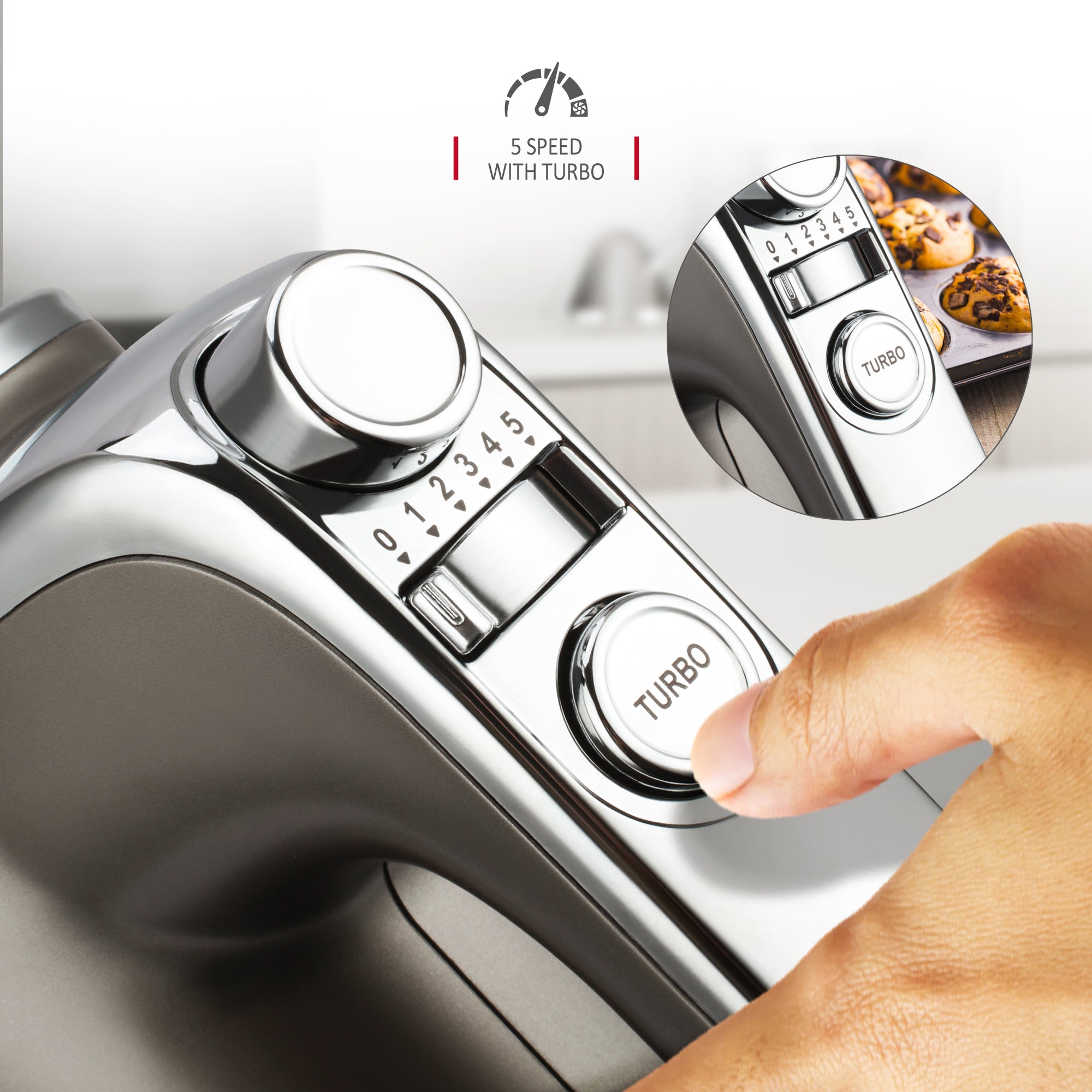 NETTA 400W Hand Mixer - Stainless Steel