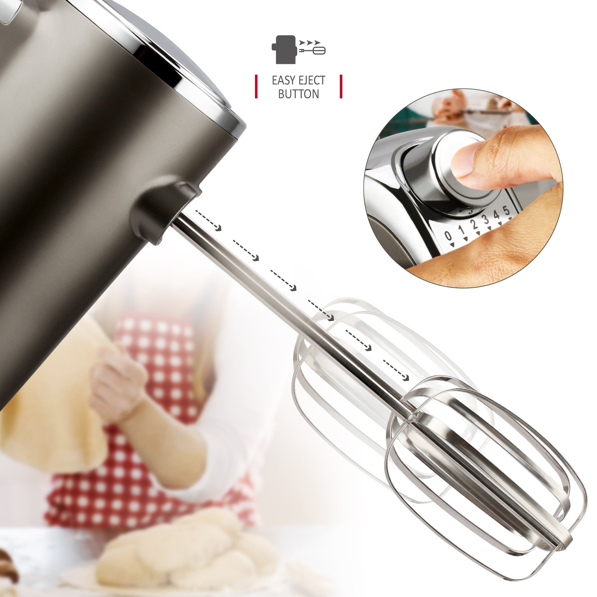NETTA 400W Hand Mixer - Stainless Steel
