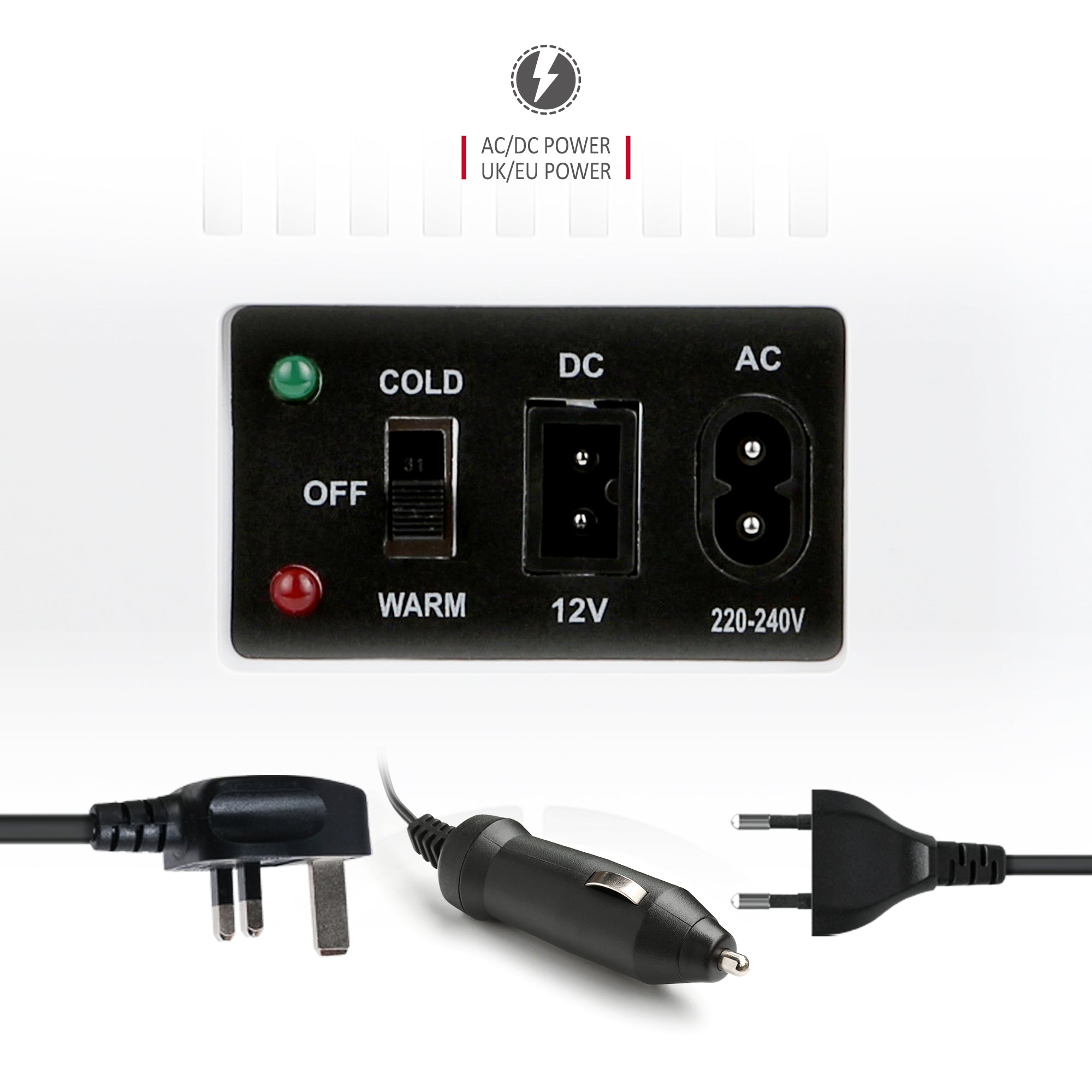 NETTA 5L Mini Fridge with 12V Car Socket and UK Main Plug