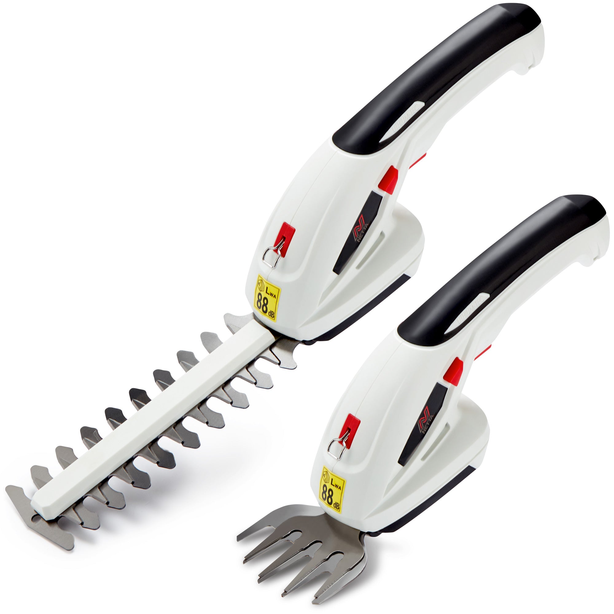 NETTA 2in1 Grass Shear Hedge Trimmer with 7.2V 1500mAh Battery, Edging and Shrub Shear, Garden Cutting Edge Trimmer, Pruner