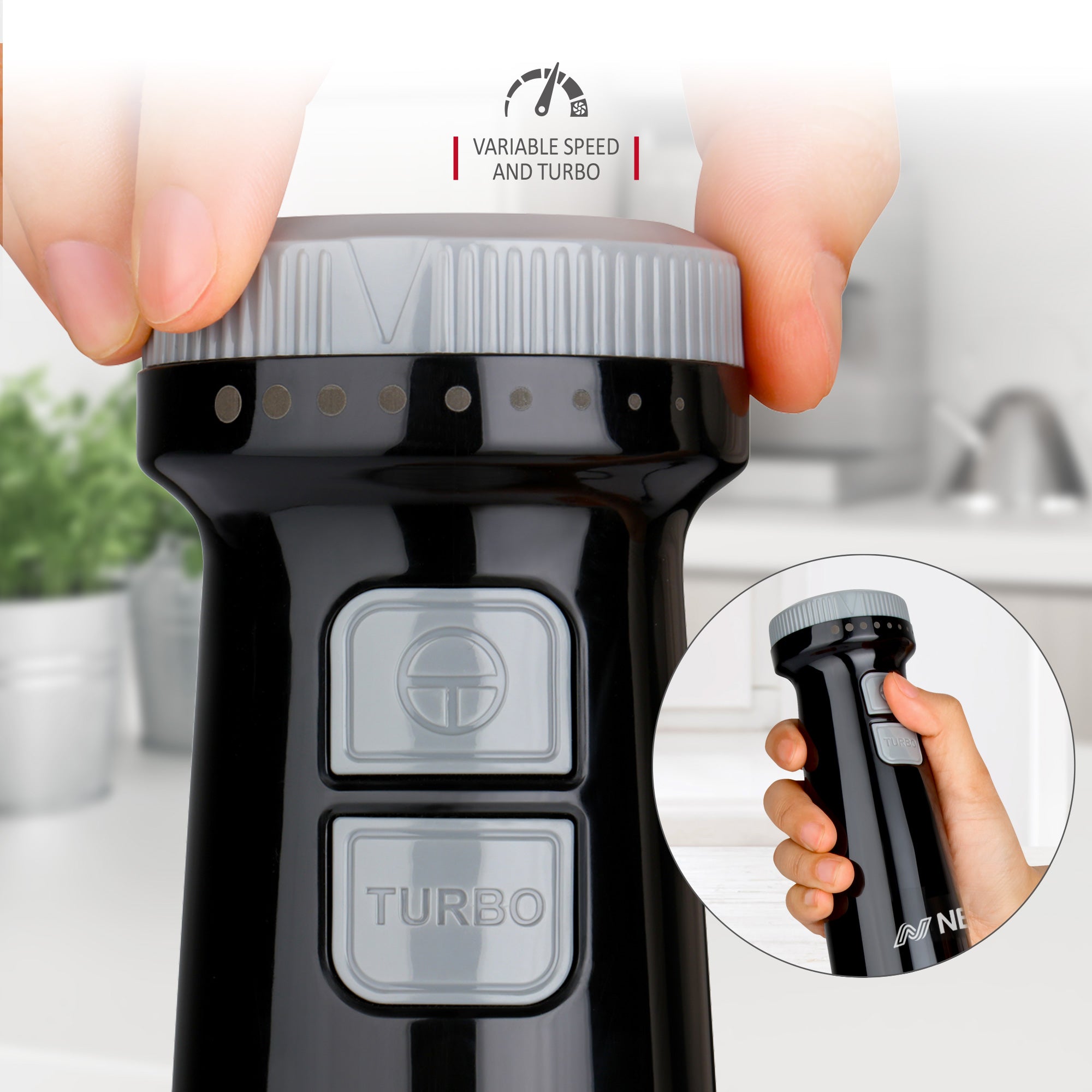 NETTA Hand Blender with Whisk, Mini Chopper and 700ml Beaker