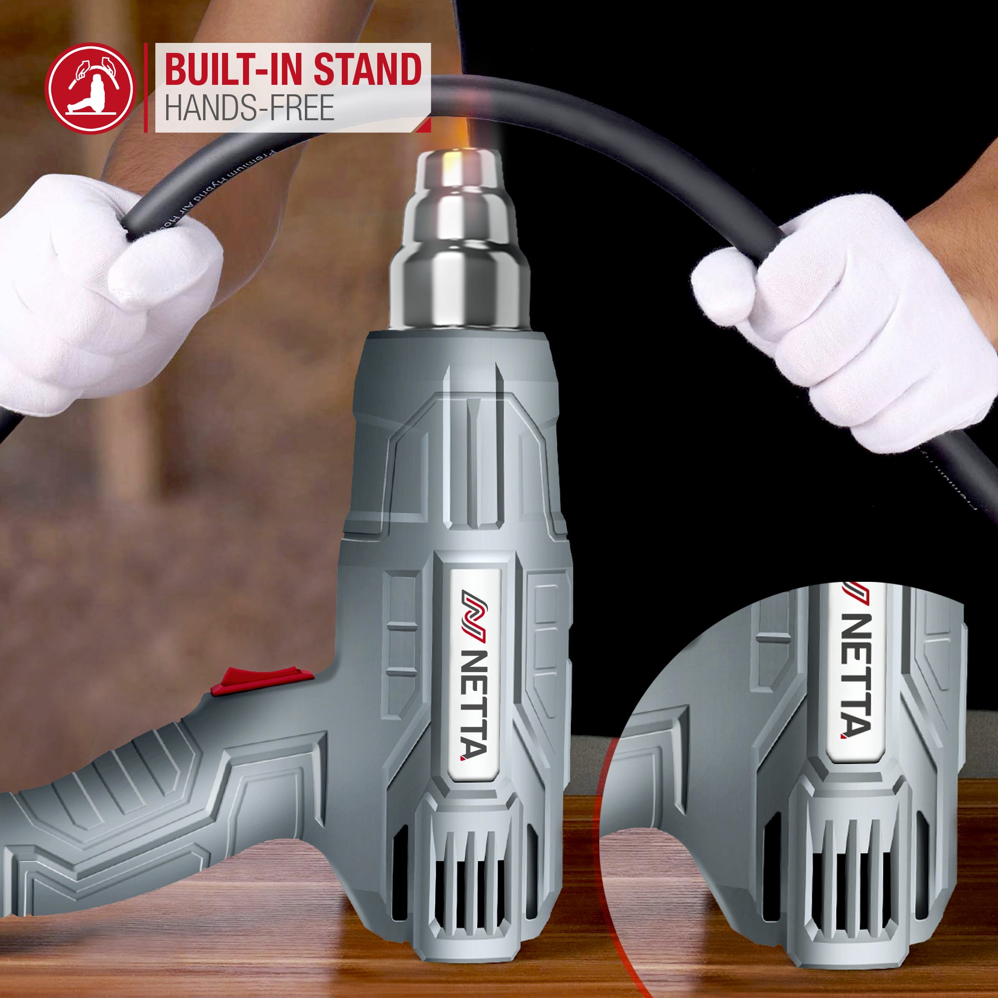 NETTA 2000W Heat Gun with Accessories