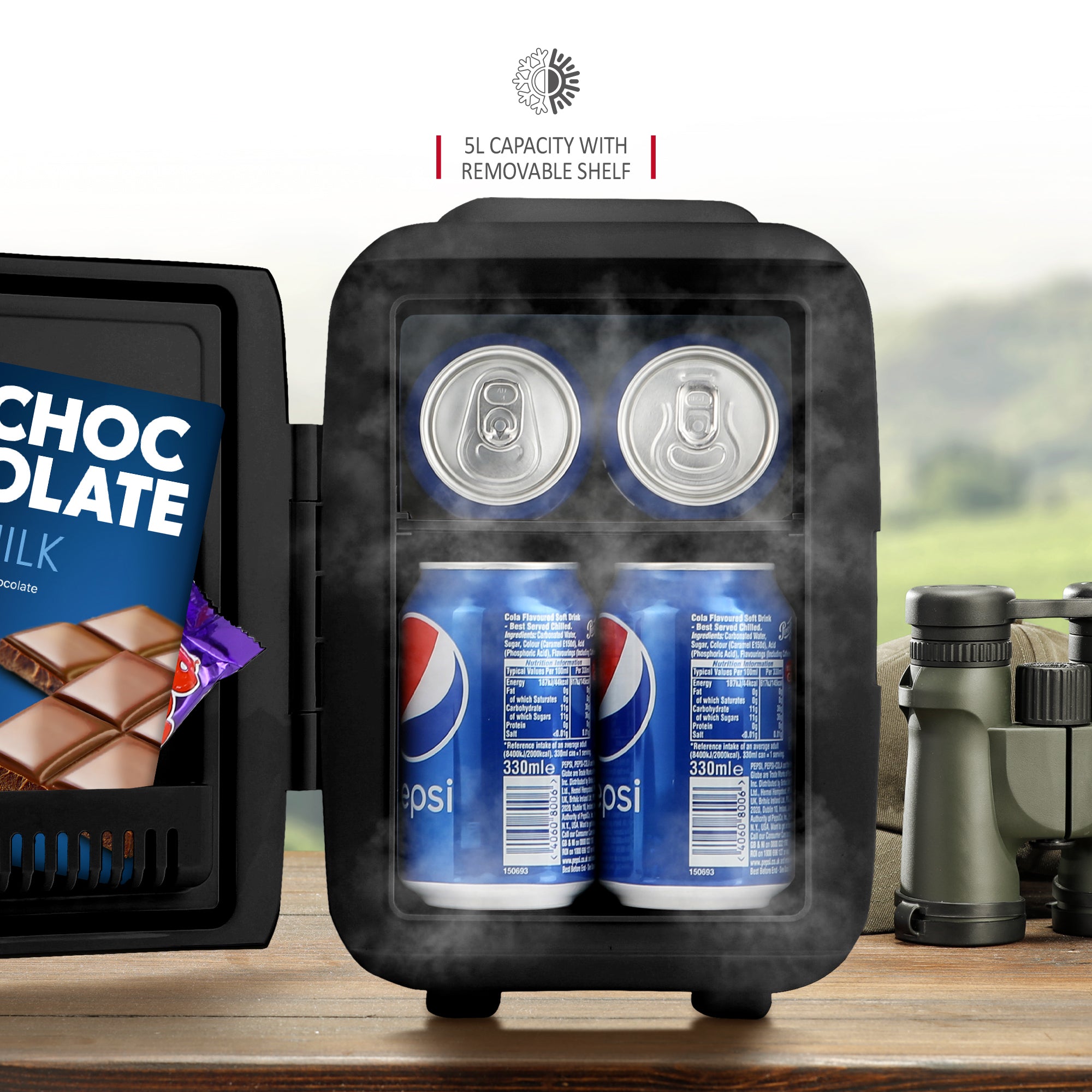 NETTA 5L Mini Fridge with 12V Car Socket and UK Main Plug