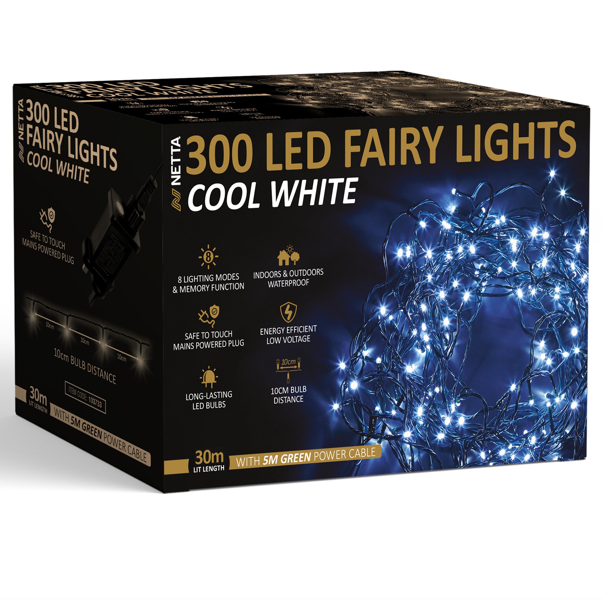NETTA LED Fairy String Lights Outdoor and Indoor Plug In