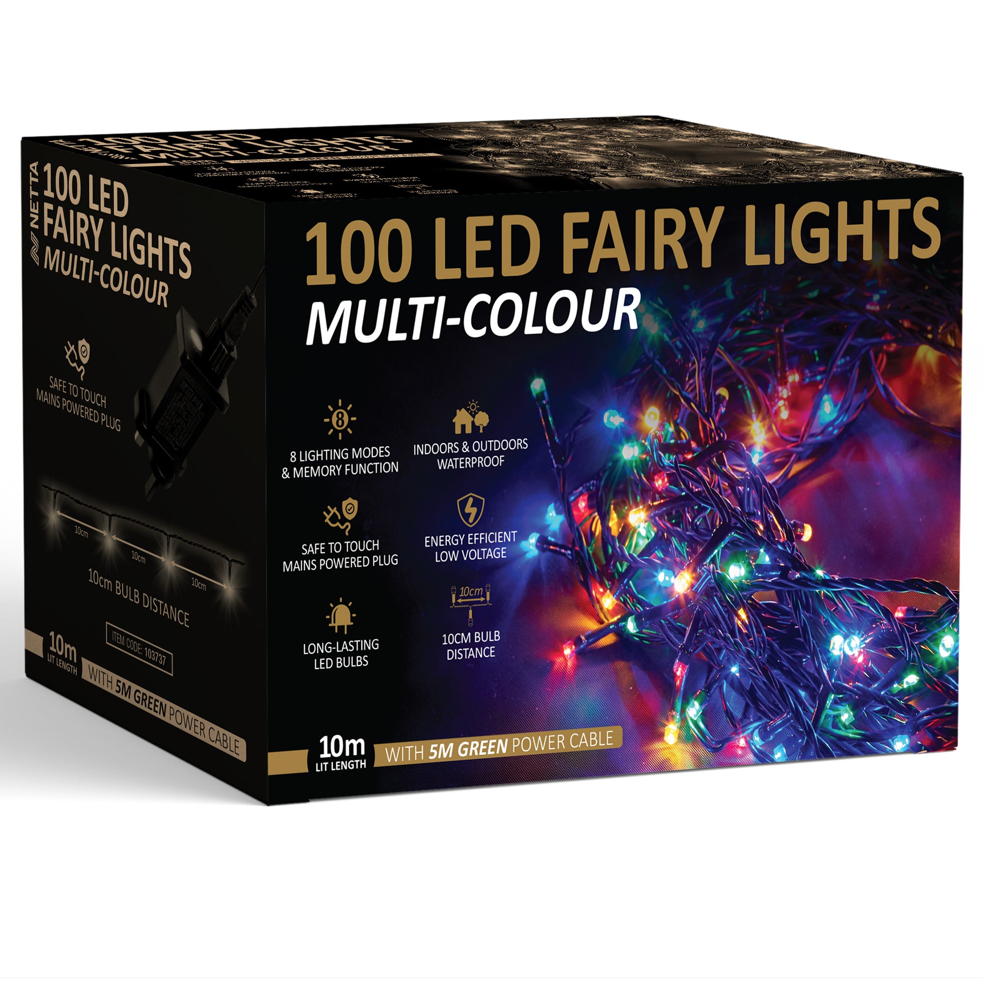 NETTA LED Fairy String Lights Outdoor and Indoor Plug In