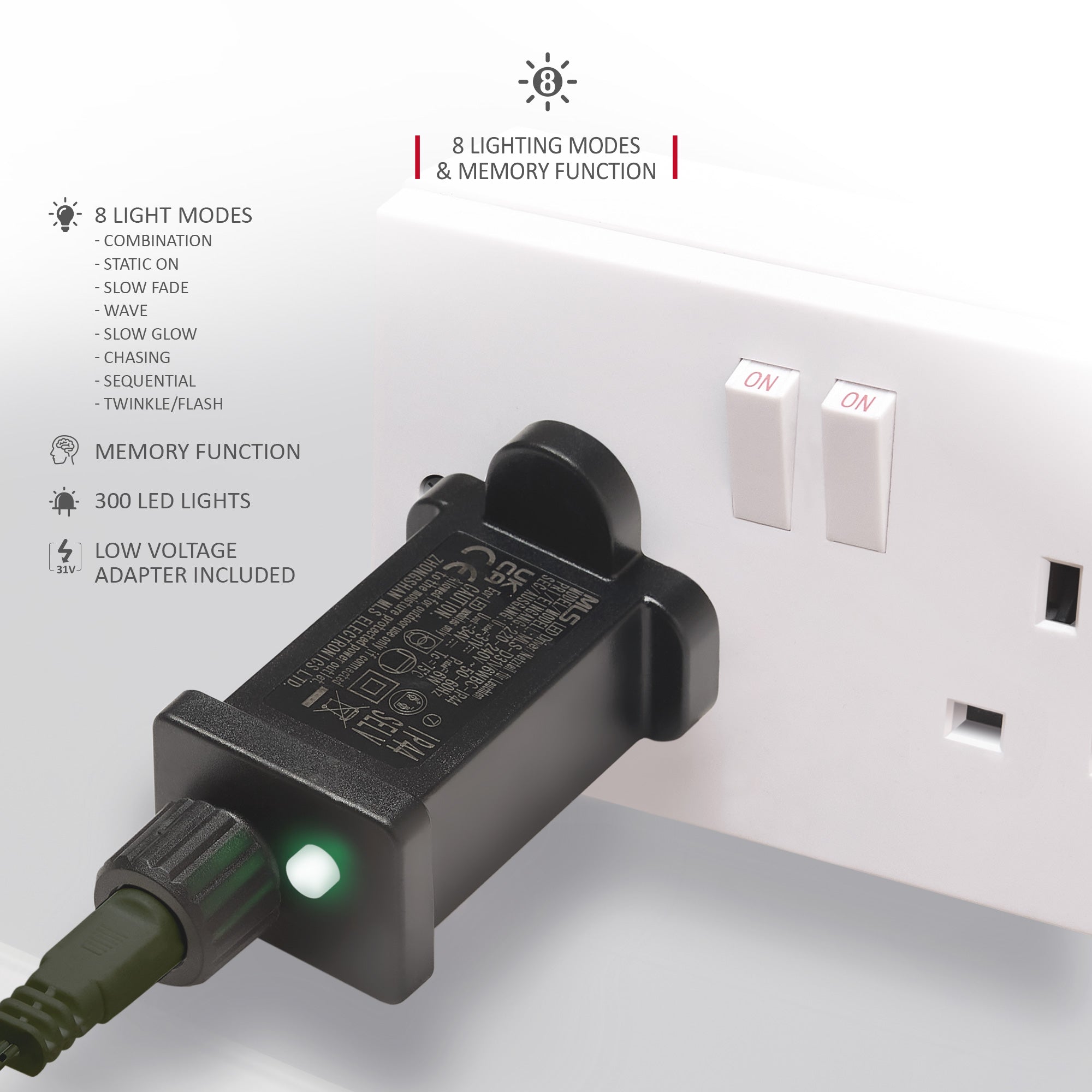 NETTA LED Fairy String Lights Outdoor and Indoor Plug In