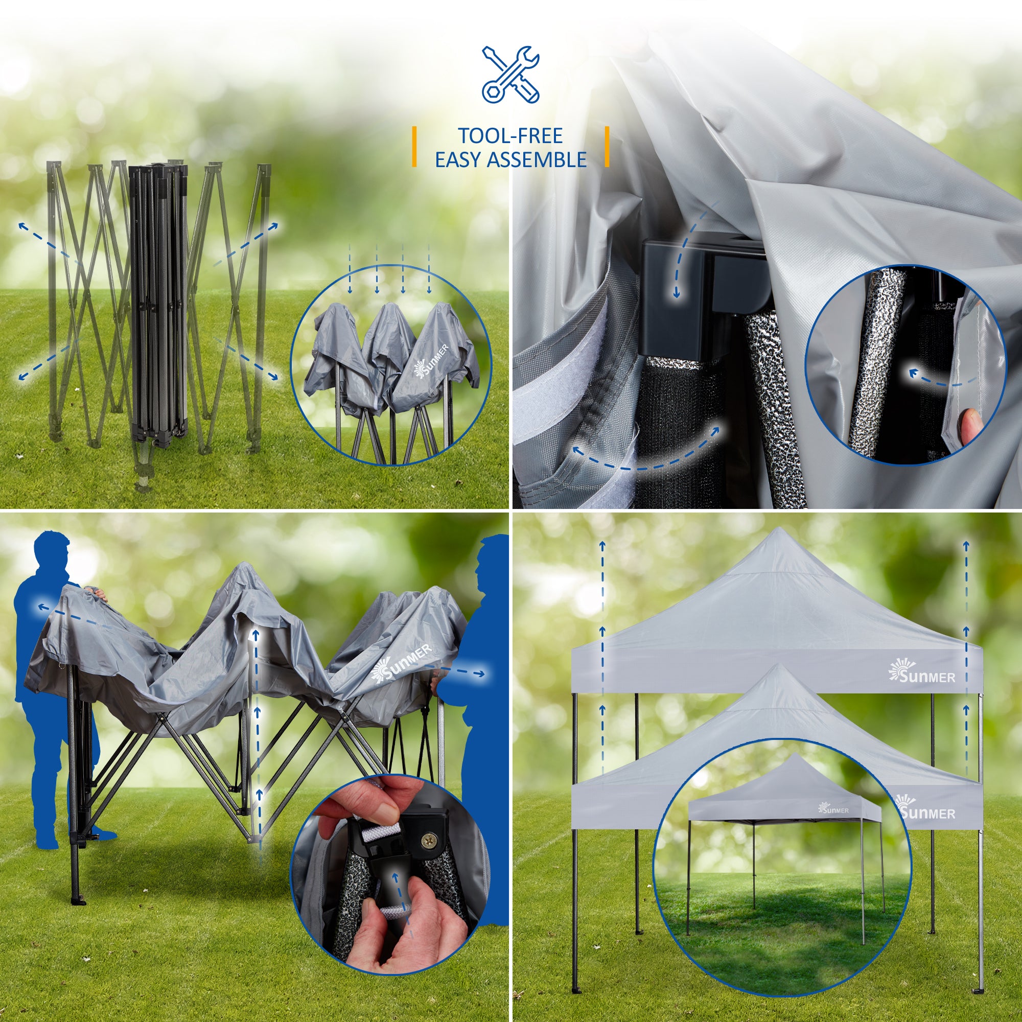 SUNMER 3Mx3M Steel Framed Gazebo
