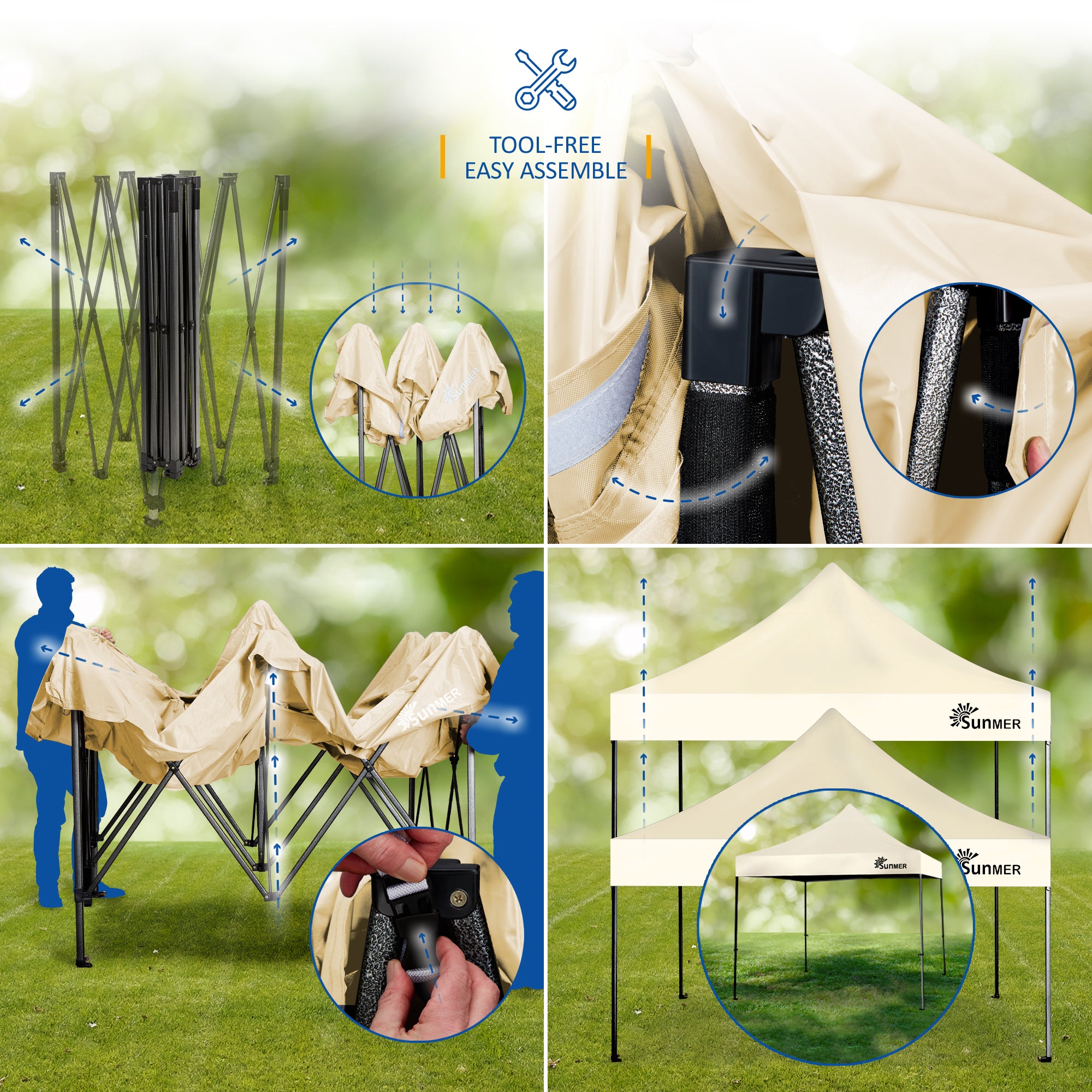 SUNMER 3Mx3M Steel Framed Gazebo