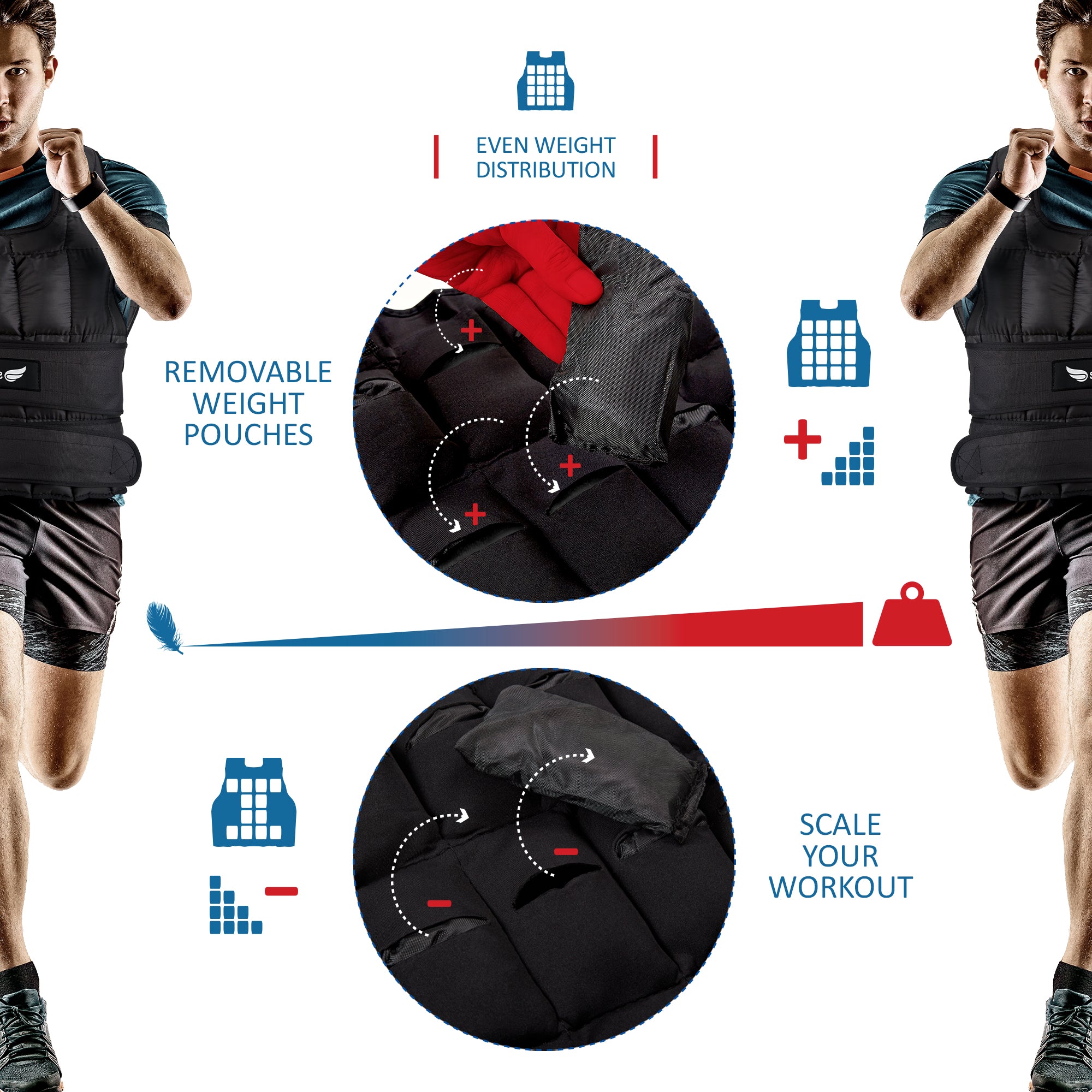 Surreal Adjustable Weighted Exercise Vest - Available in 5KG / 10KG / 15KG / 20KG / 25KG