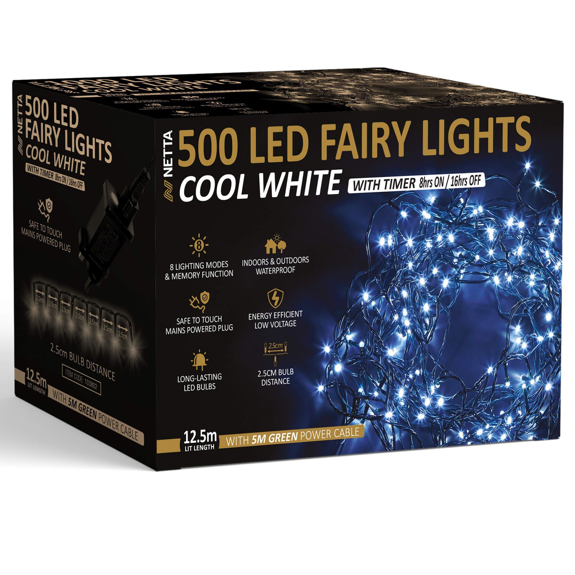 NETTA Christmas Fairy String Lights LED Outdoor & Indoor