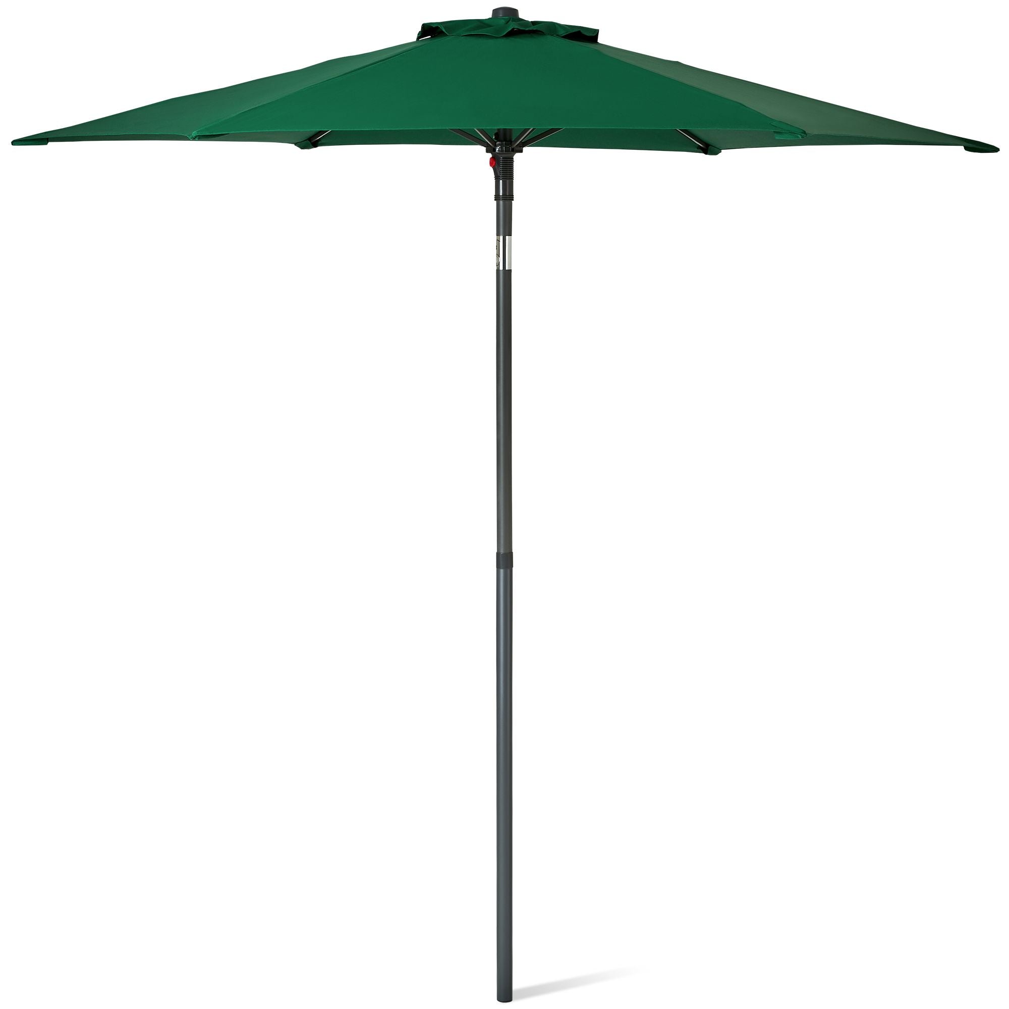 SUNMER 2M Push-up Garden Parasol Sun Shading Umbrella, Easy Open/Close Push Up with Tilt, Water Repellent Polyester, Powder-Coated Steel Frame