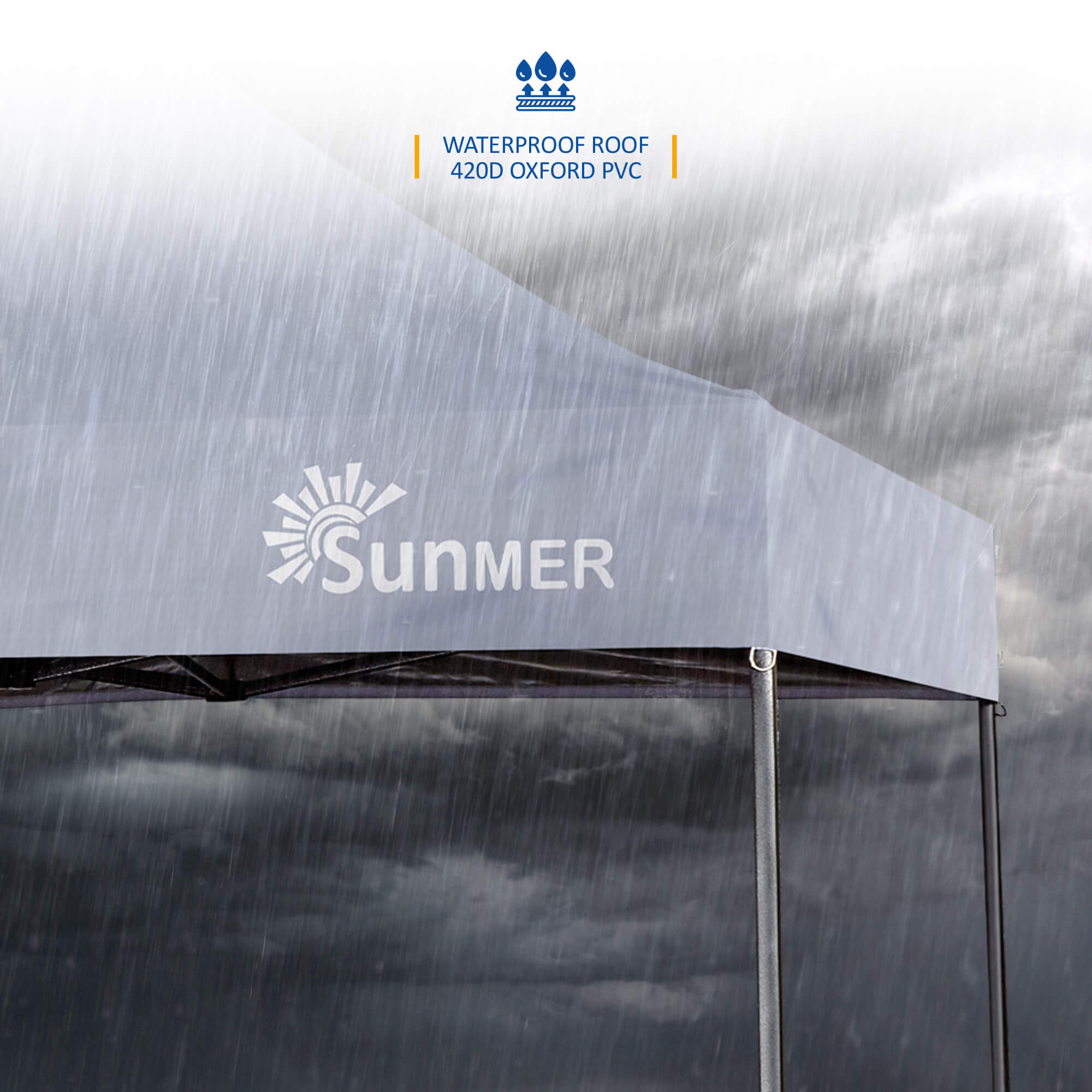 SUNMER 3Mx3M Steel Framed Gazebo