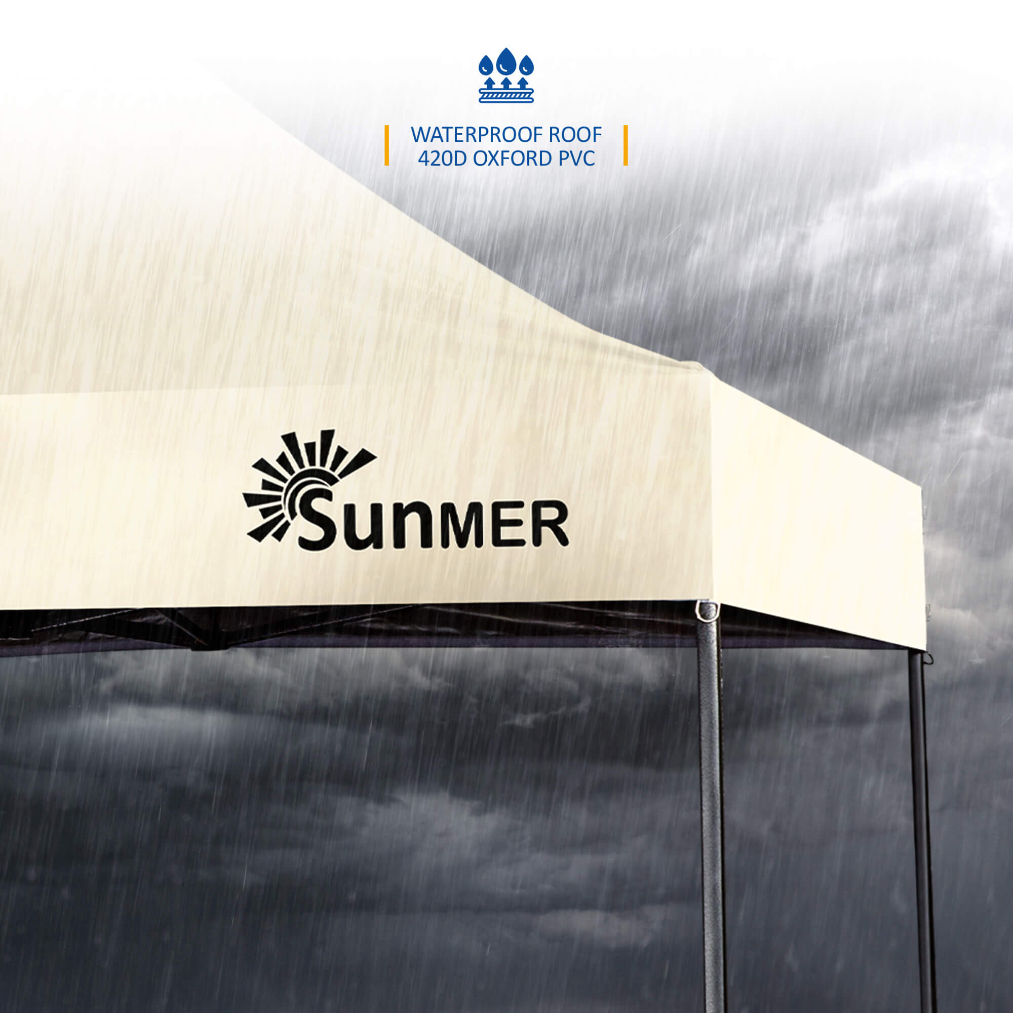 SUNMER 3Mx3M Steel Framed Gazebo