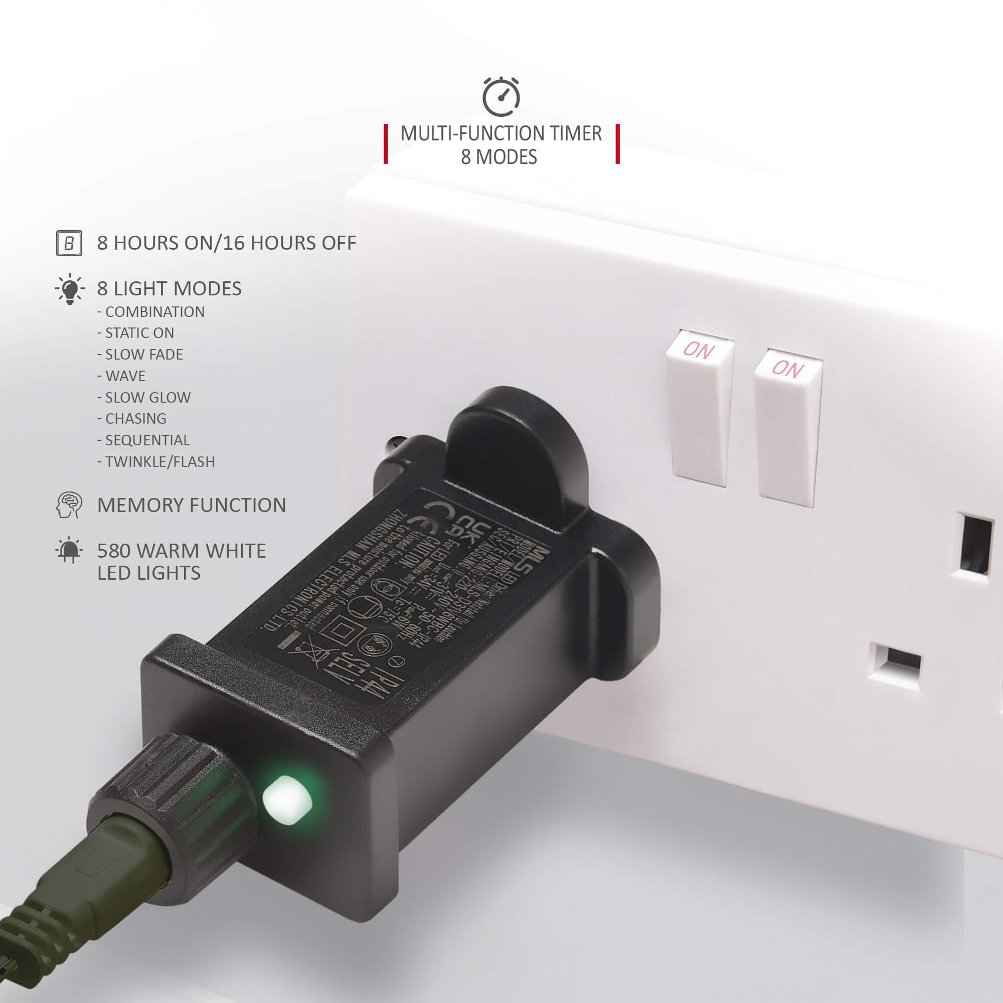 VeryMerry Micro Dot Birch Pre-Lit Christmas Tree with 900 LED Warm White Lights - Black