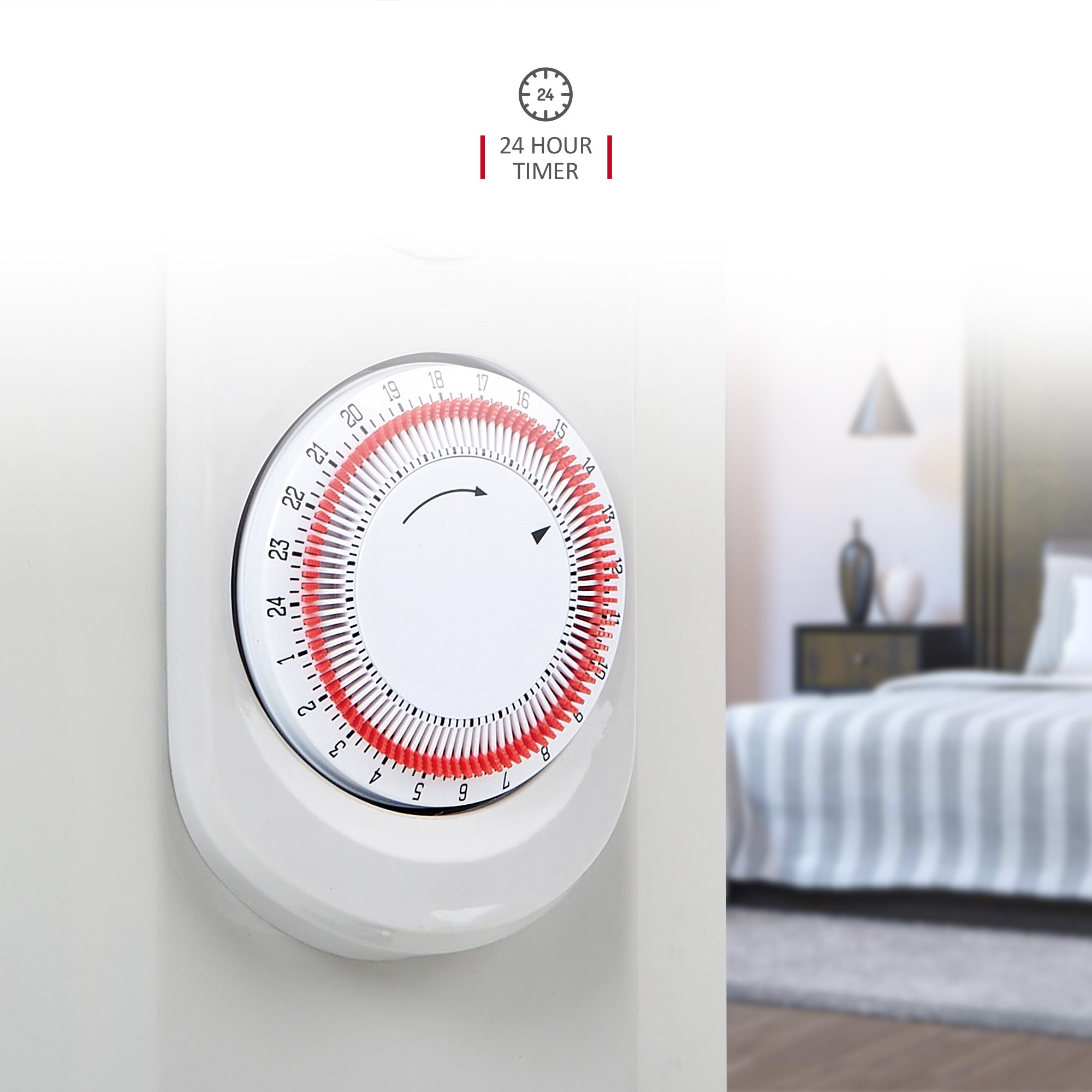 NETTA Oil Filled Radiator 2500W Portable Electric Heater with Thermostat & 24 Hour Timer, 11 Fin, Grey