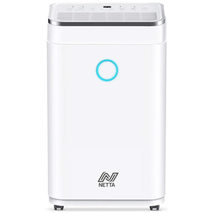 NETTA 20L Low Energy Dehumidifier Continuous Drainage Timer - Ideal for Damp, Condensation and Laundry Drying