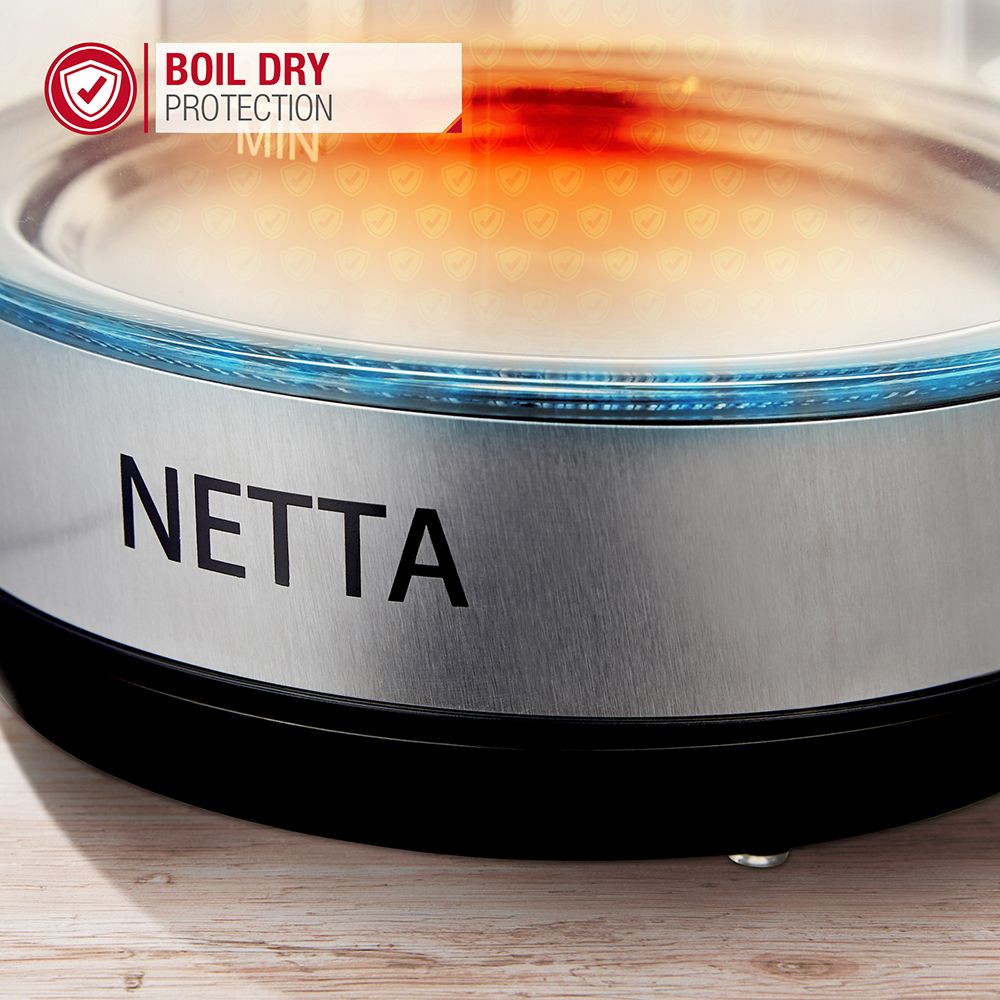 NETTA 1.7L Illuminated Glass Kettle - 2200W