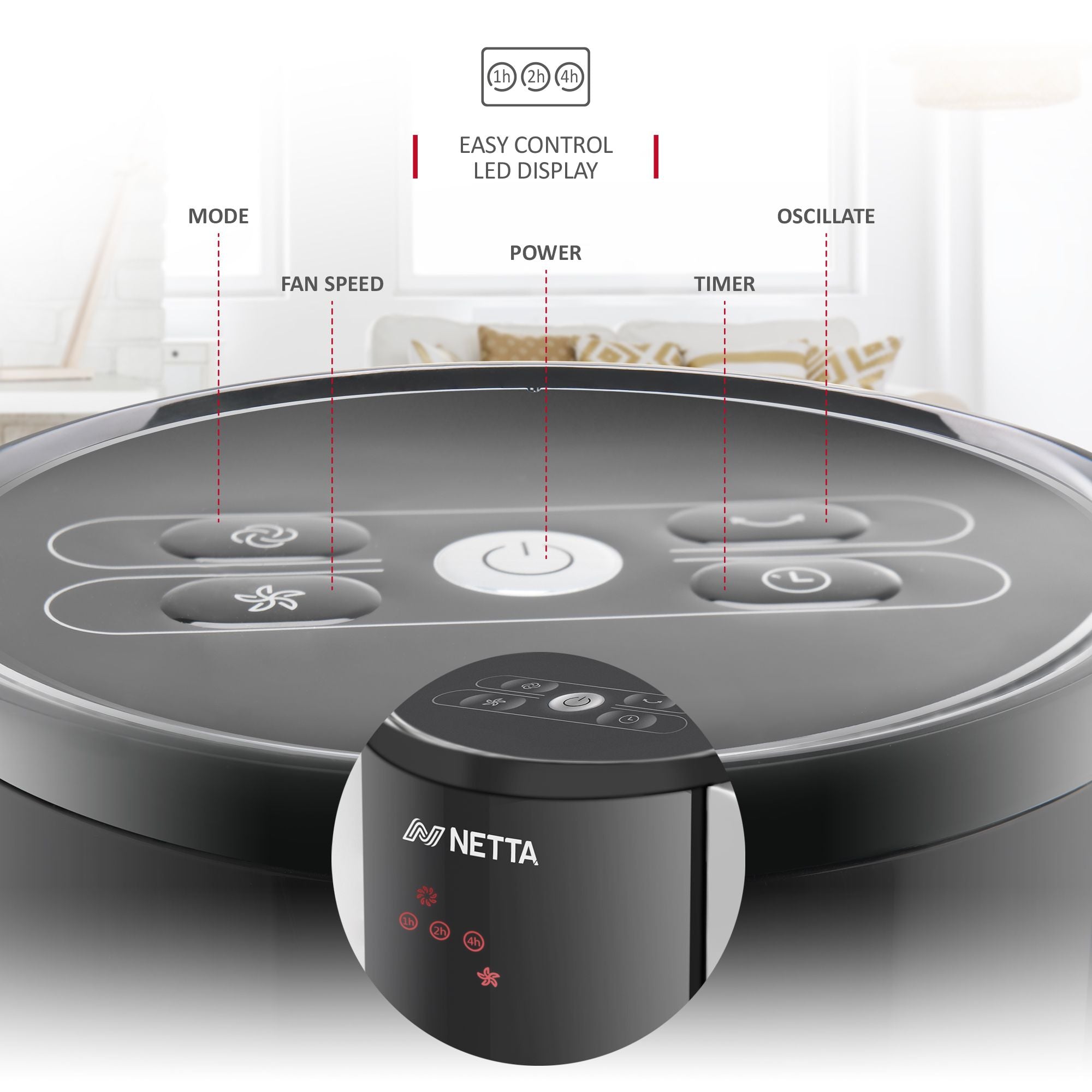 NETTA 42 Inch Tower Fan with Remote Control